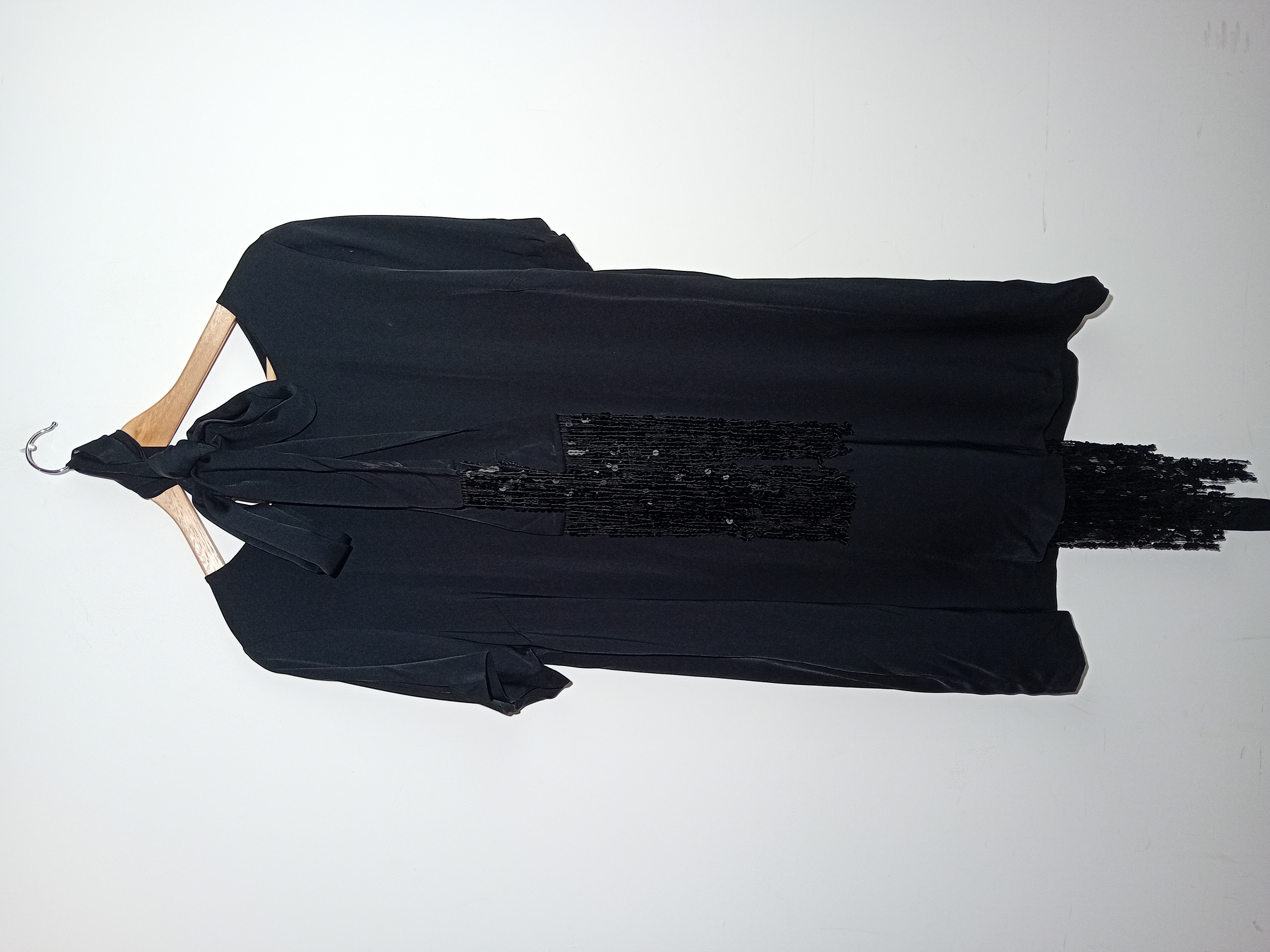 Robe Noire Élégante Sequins Twinset Xl