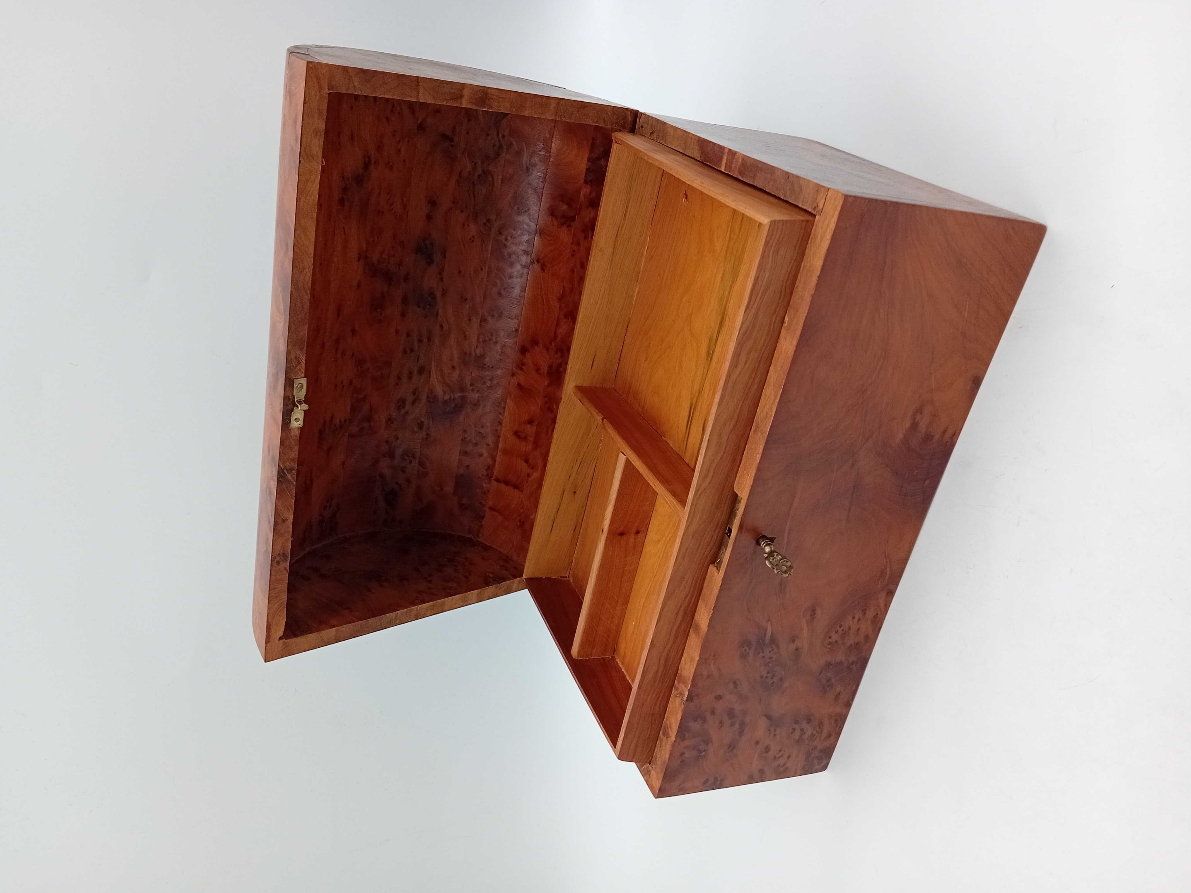 Boite A Bijoux Vintage En Ronce De Bois