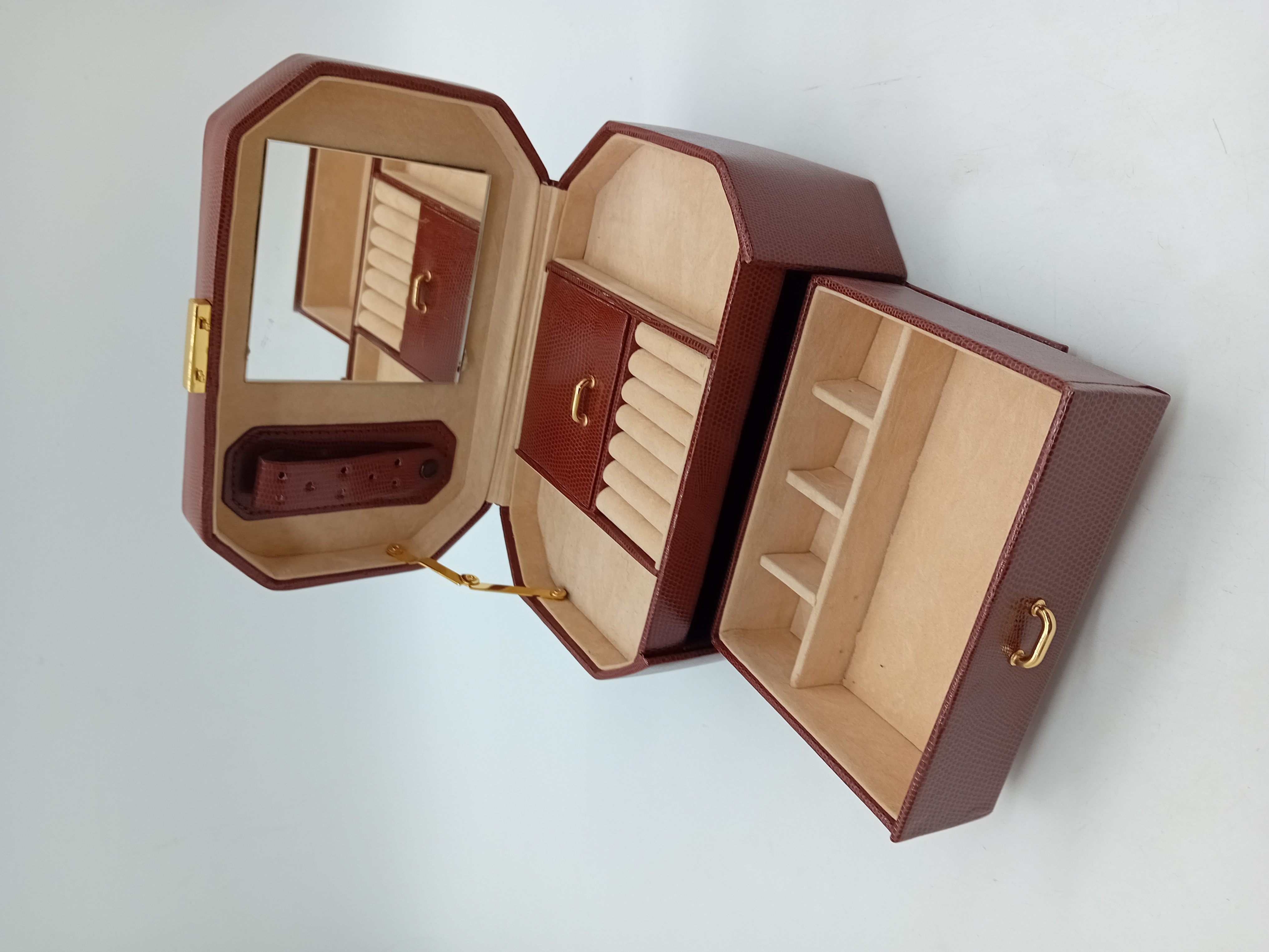 Boite A Bijoux Vintage Bordeaux