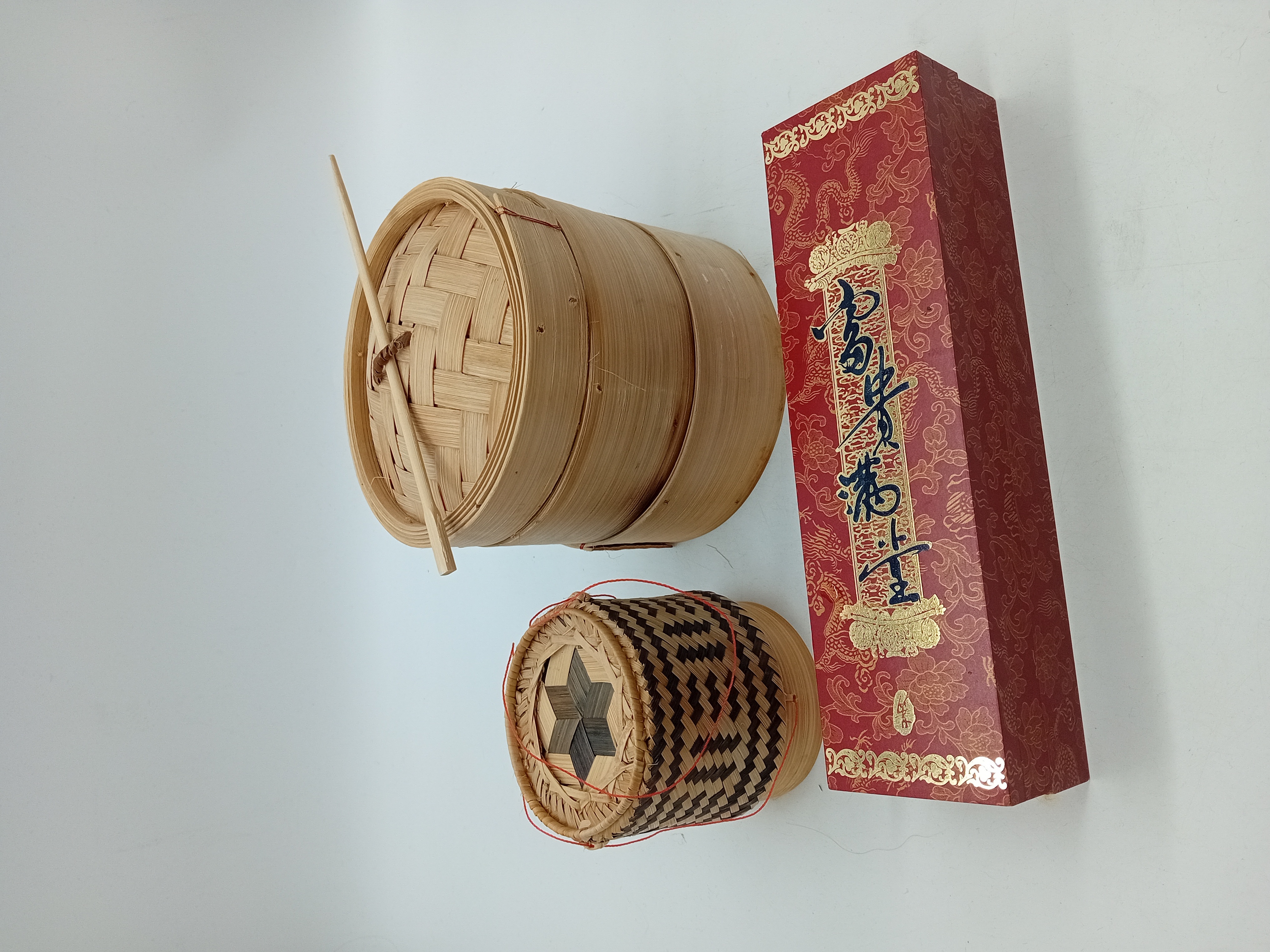 Lot Art De La Table Asiatique Bambou Et Coffret Baguettes