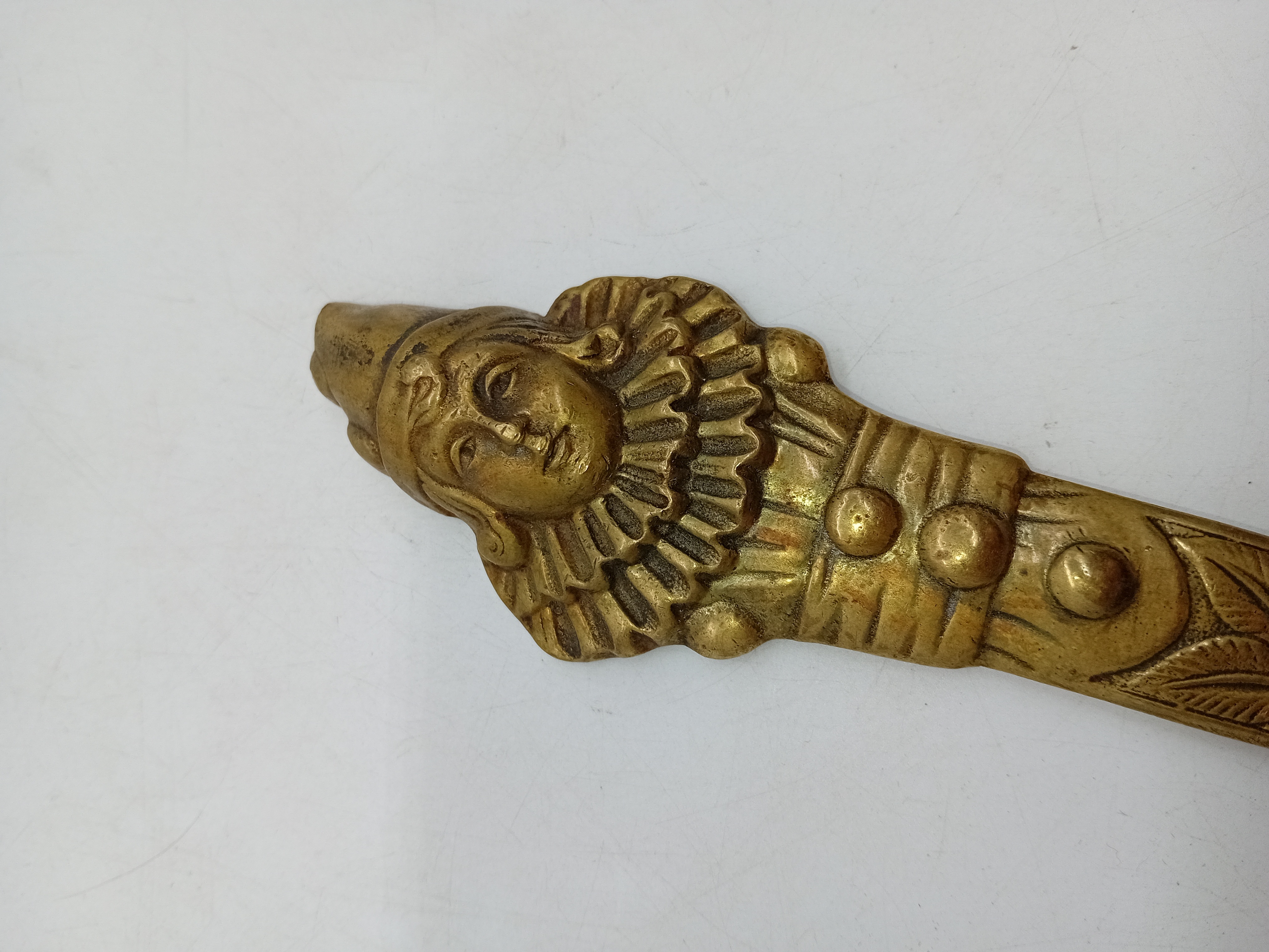 Ouvre-lettre Vintage En Laiton Sculpté