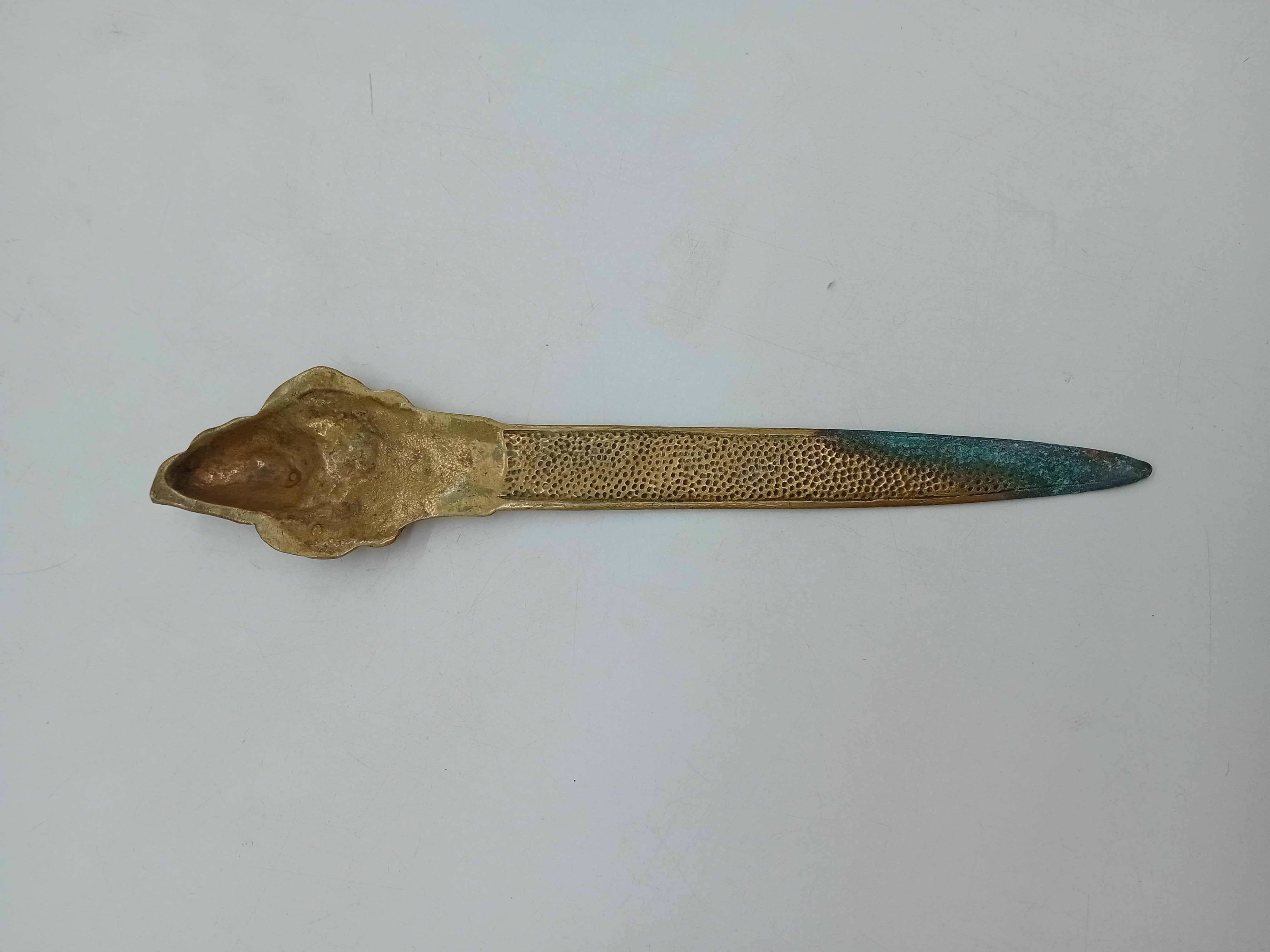 Ouvre-lettre Vintage En Laiton Sculpté