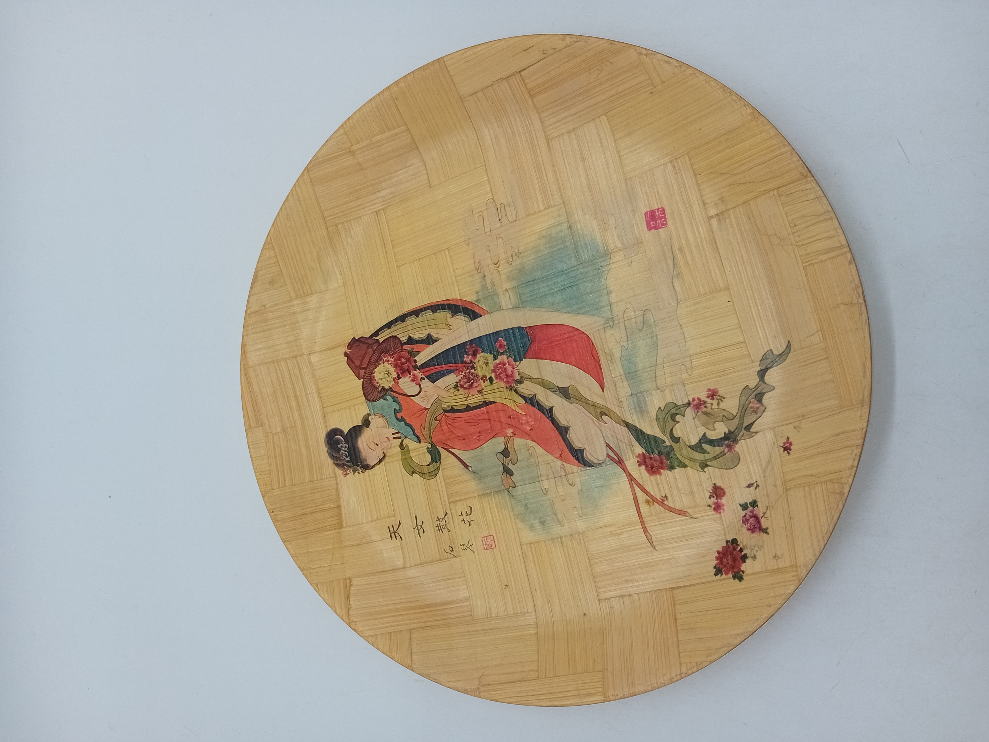 Lot De 3 Plateaux Bambou Illustrations Chinoises