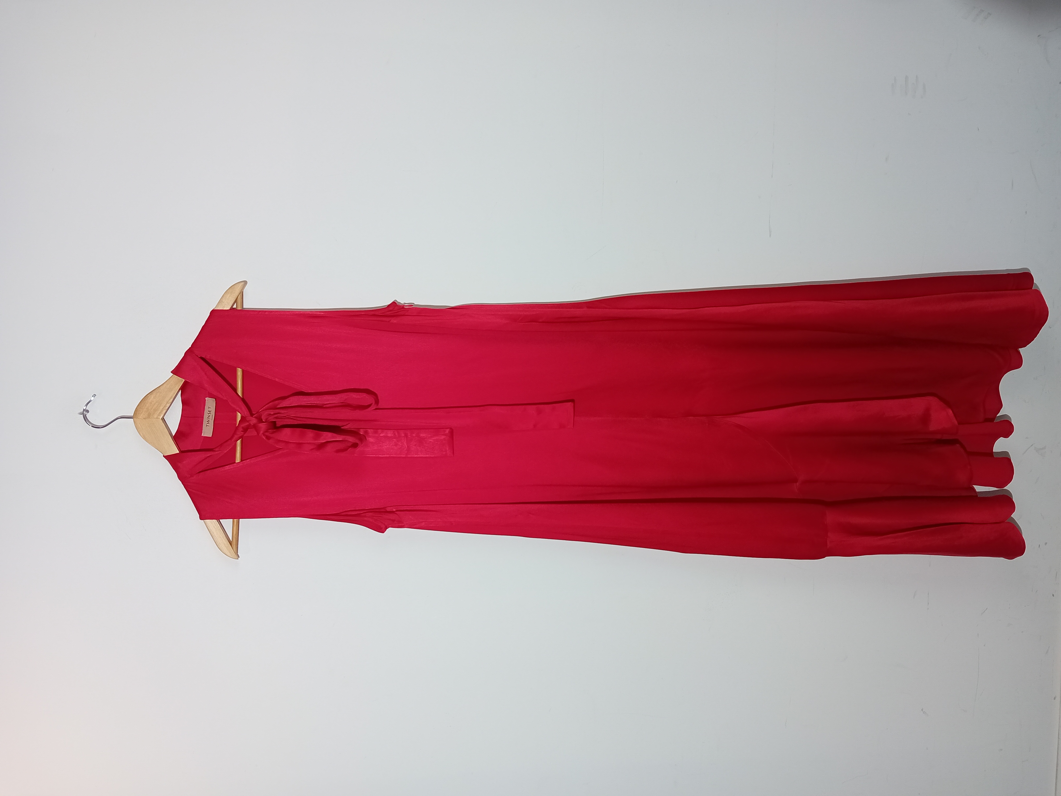 Robe Longue Rouge En Satin Twinset