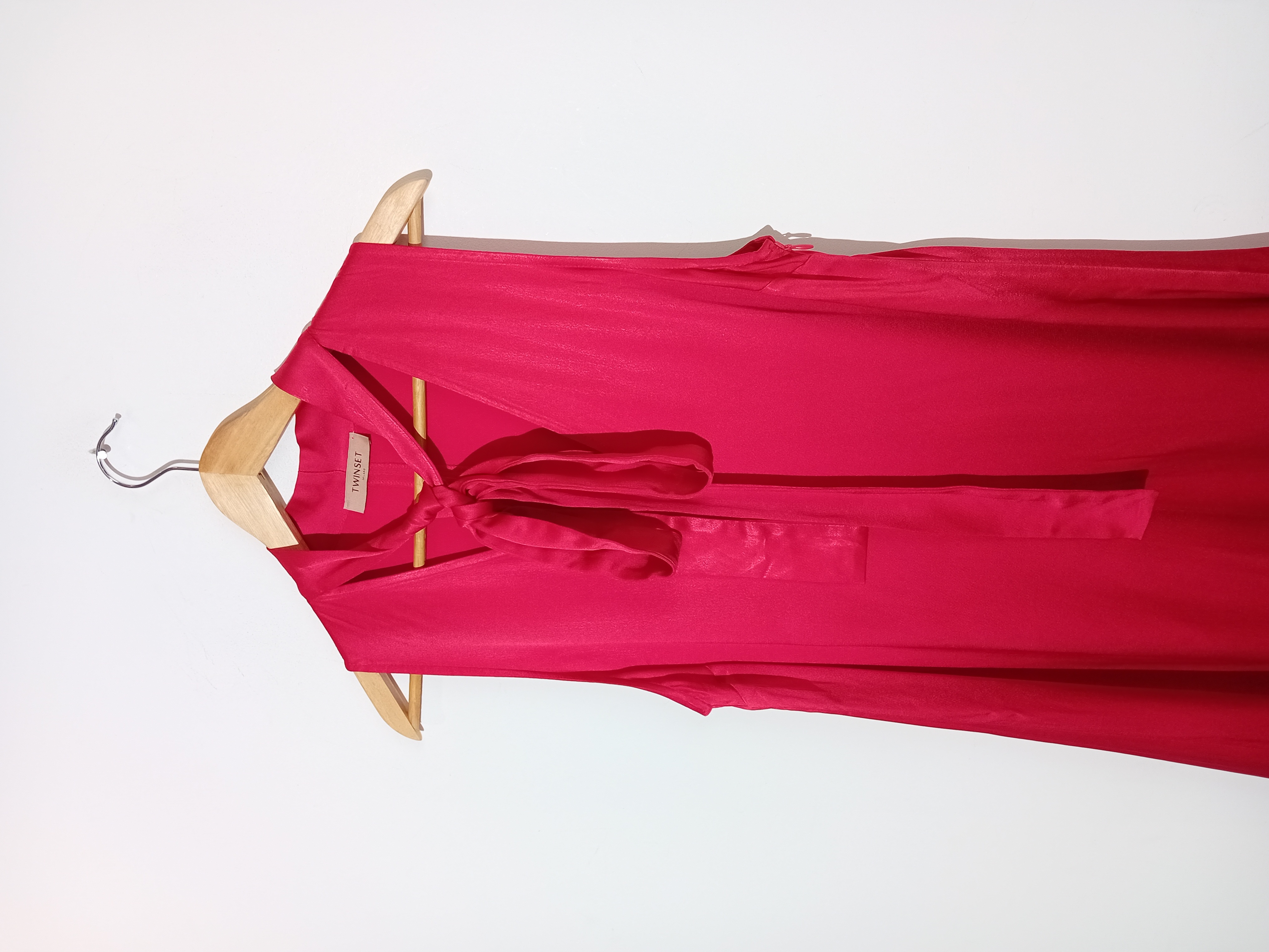 Robe Longue Rouge En Satin Twinset