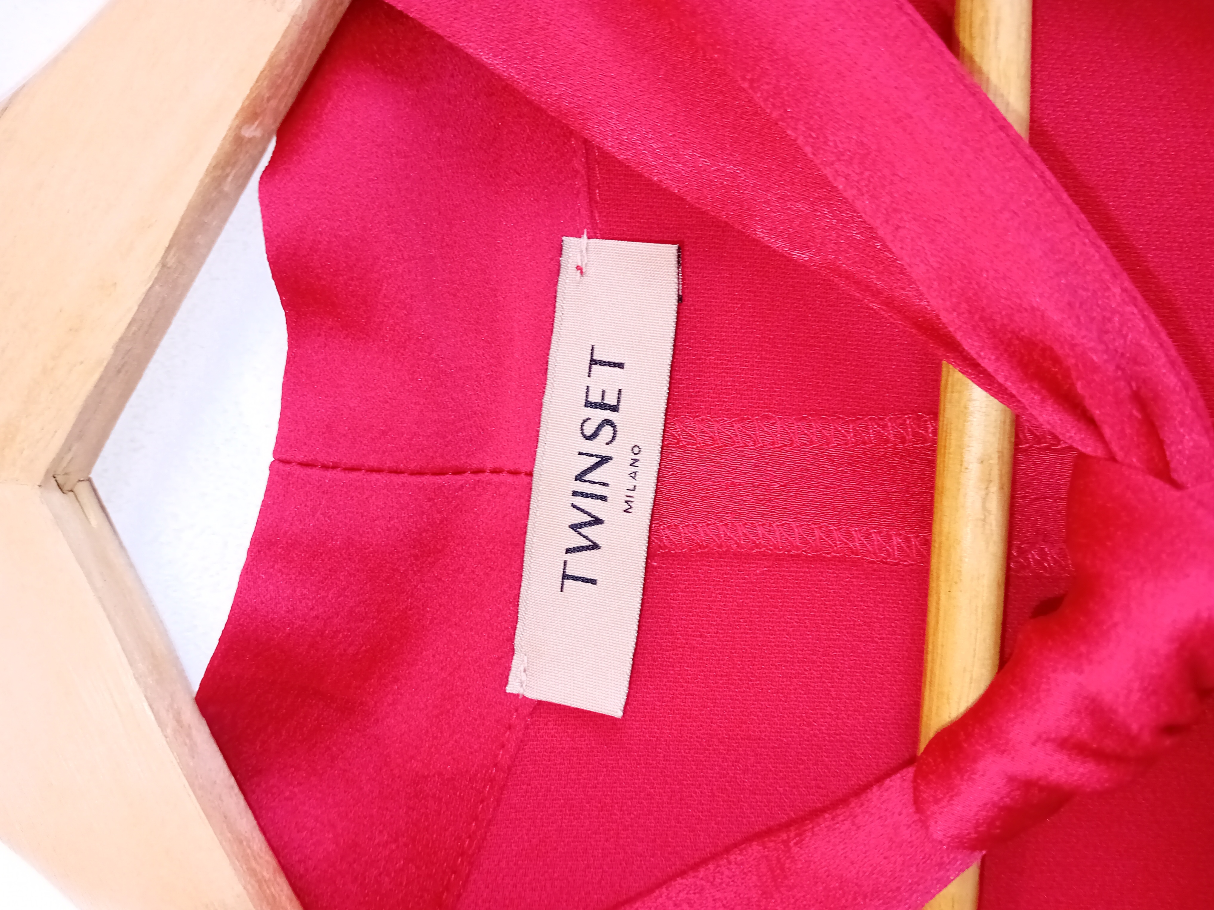 Robe Longue Rouge En Satin Twinset