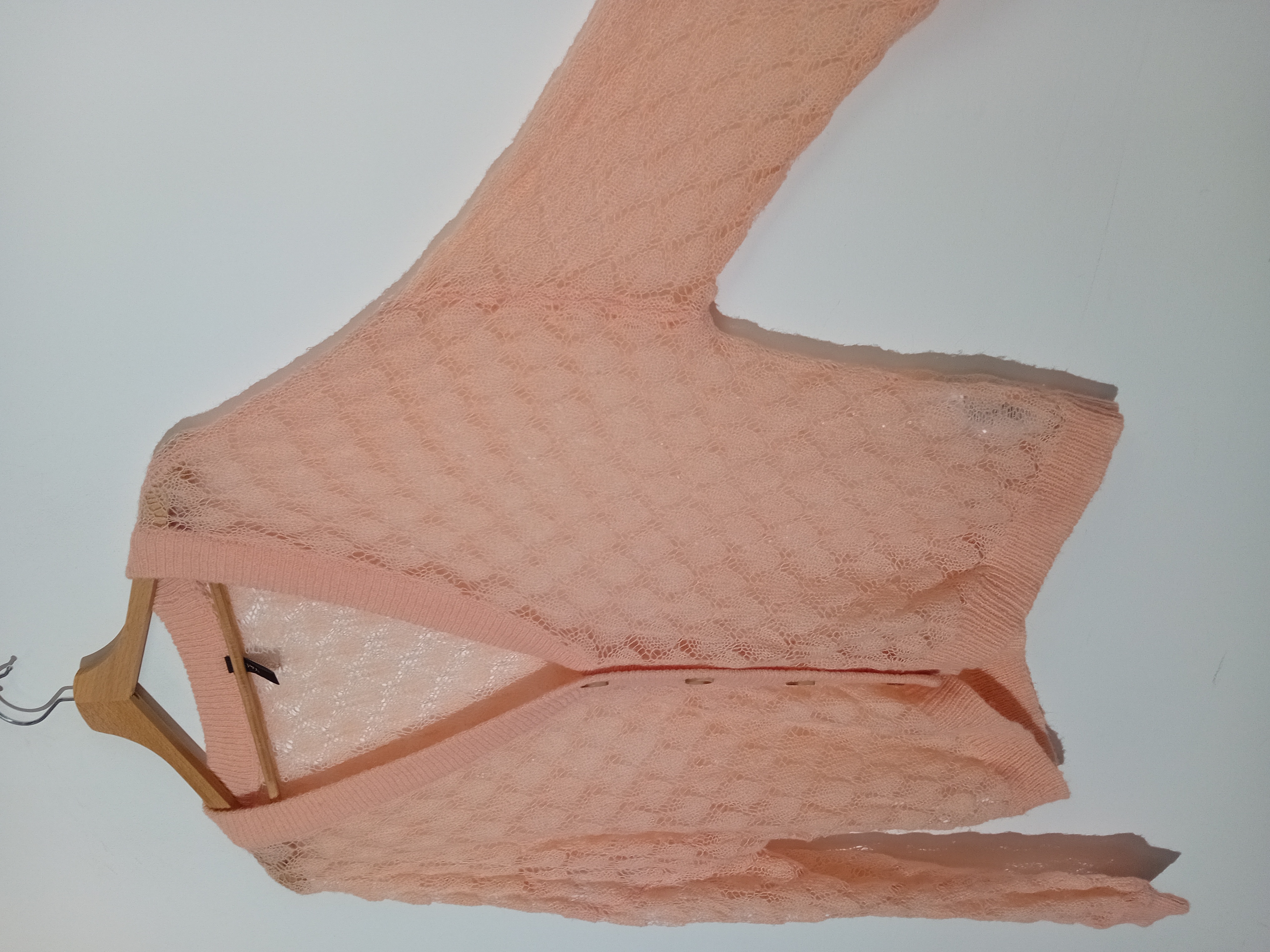 Gilet En Maille Ajourée Pêche Y.a.s