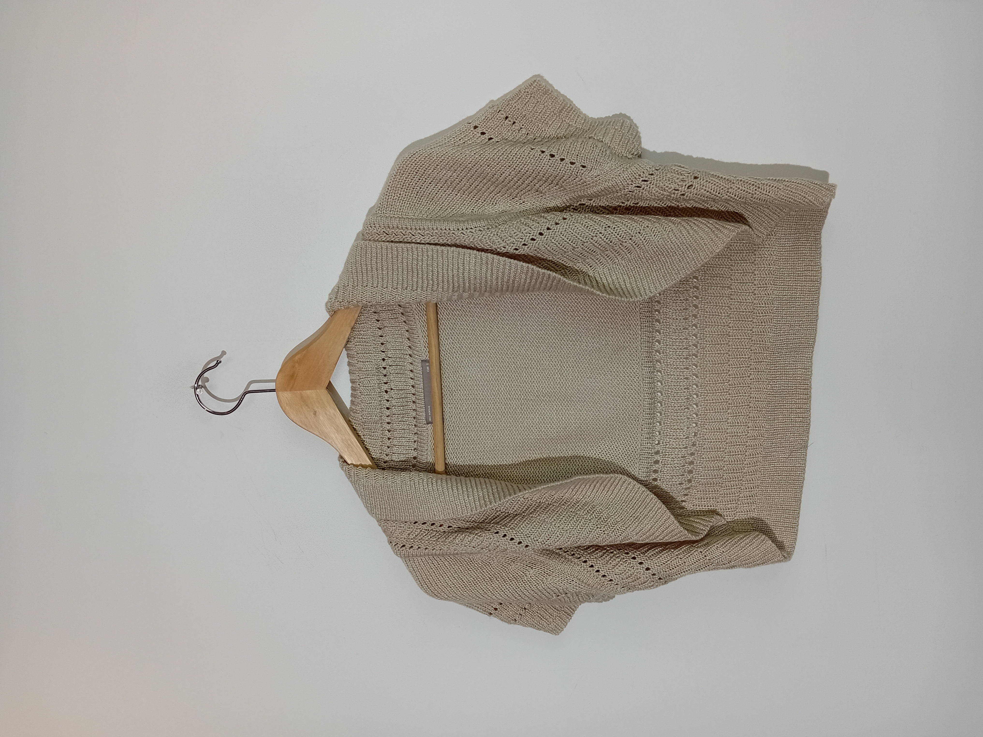 Gilet court en maille beige ZARA