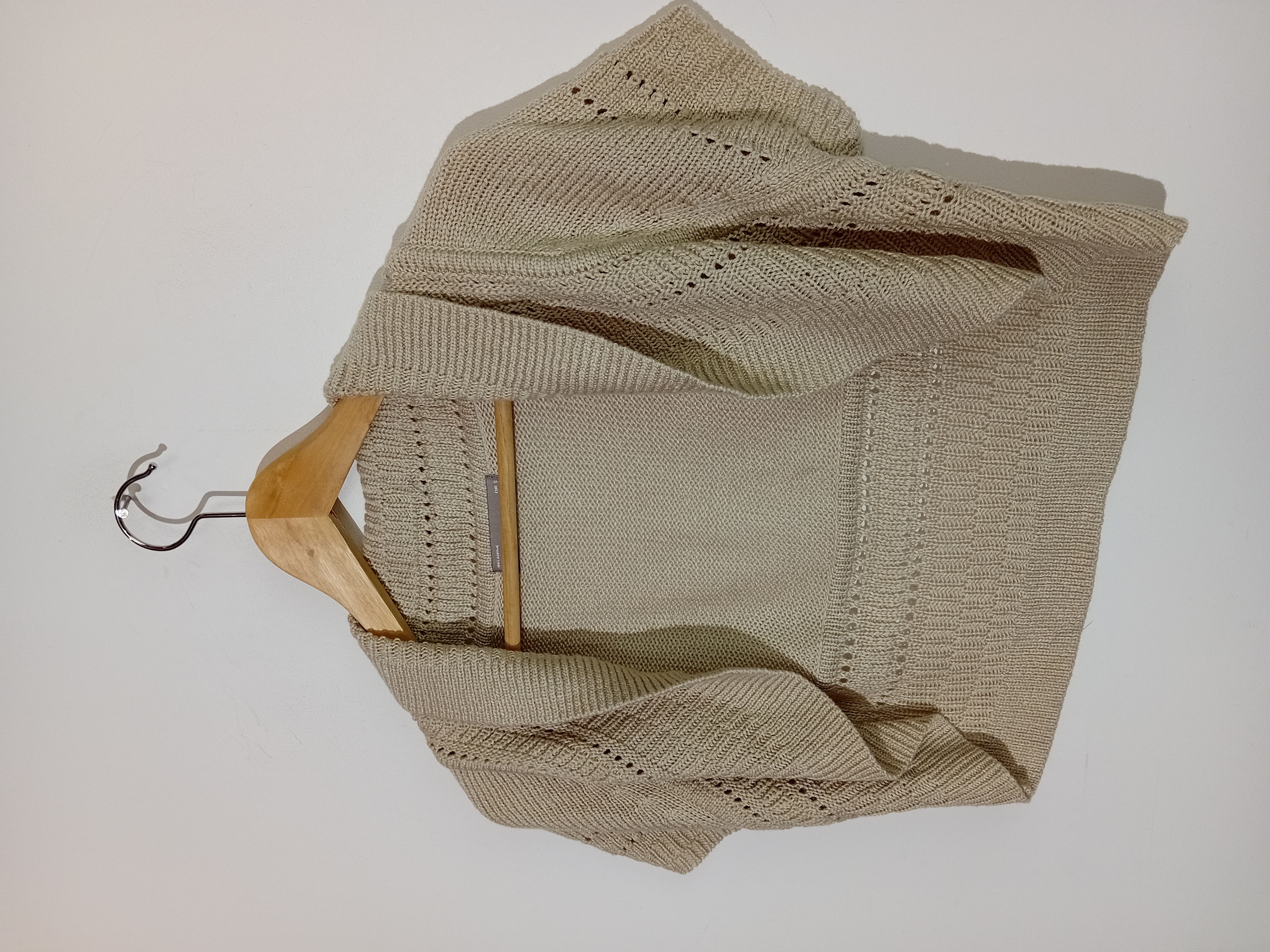 Gilet court en maille beige ZARA