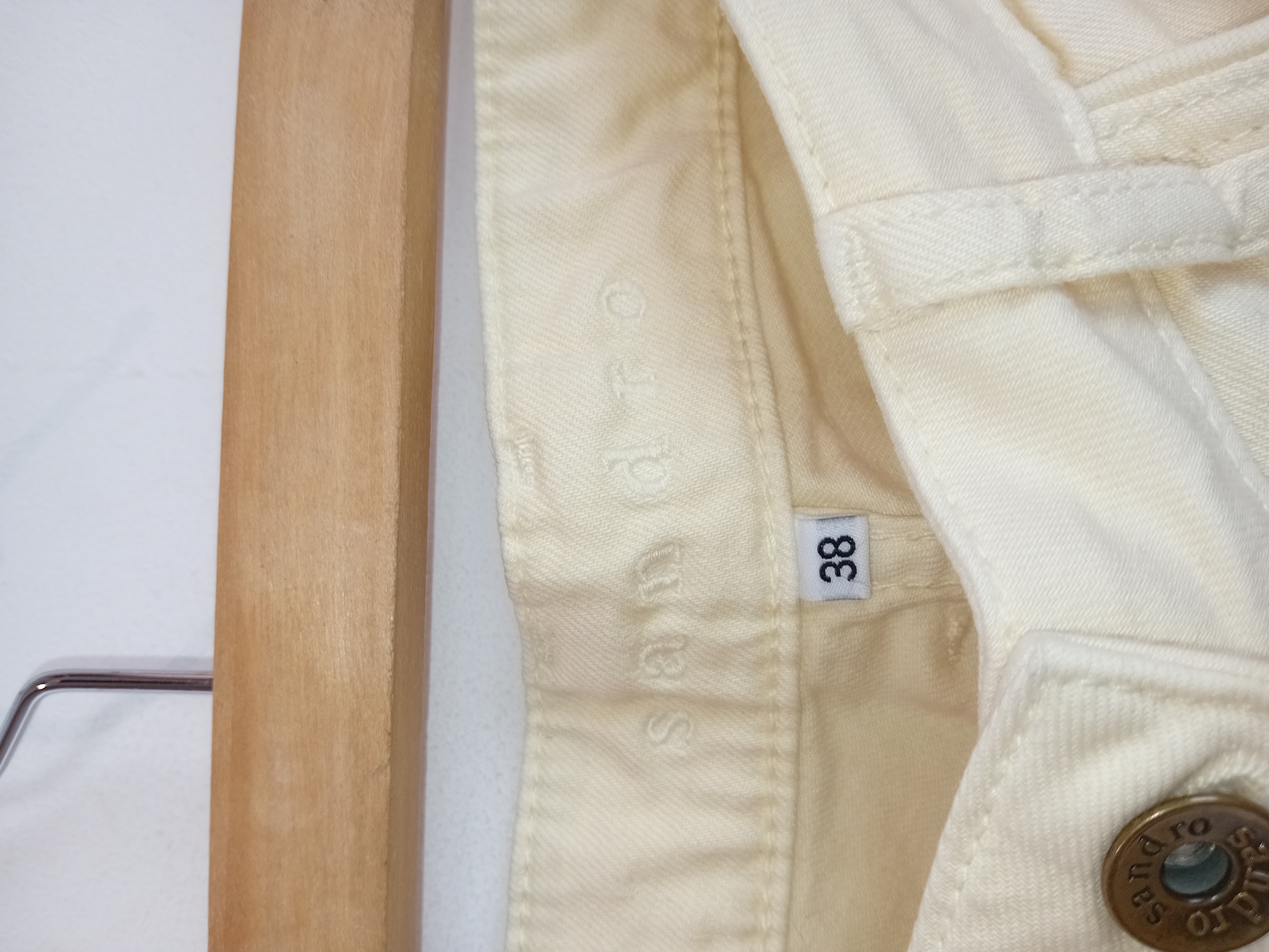 Pantalon Slim Sandro Crème M