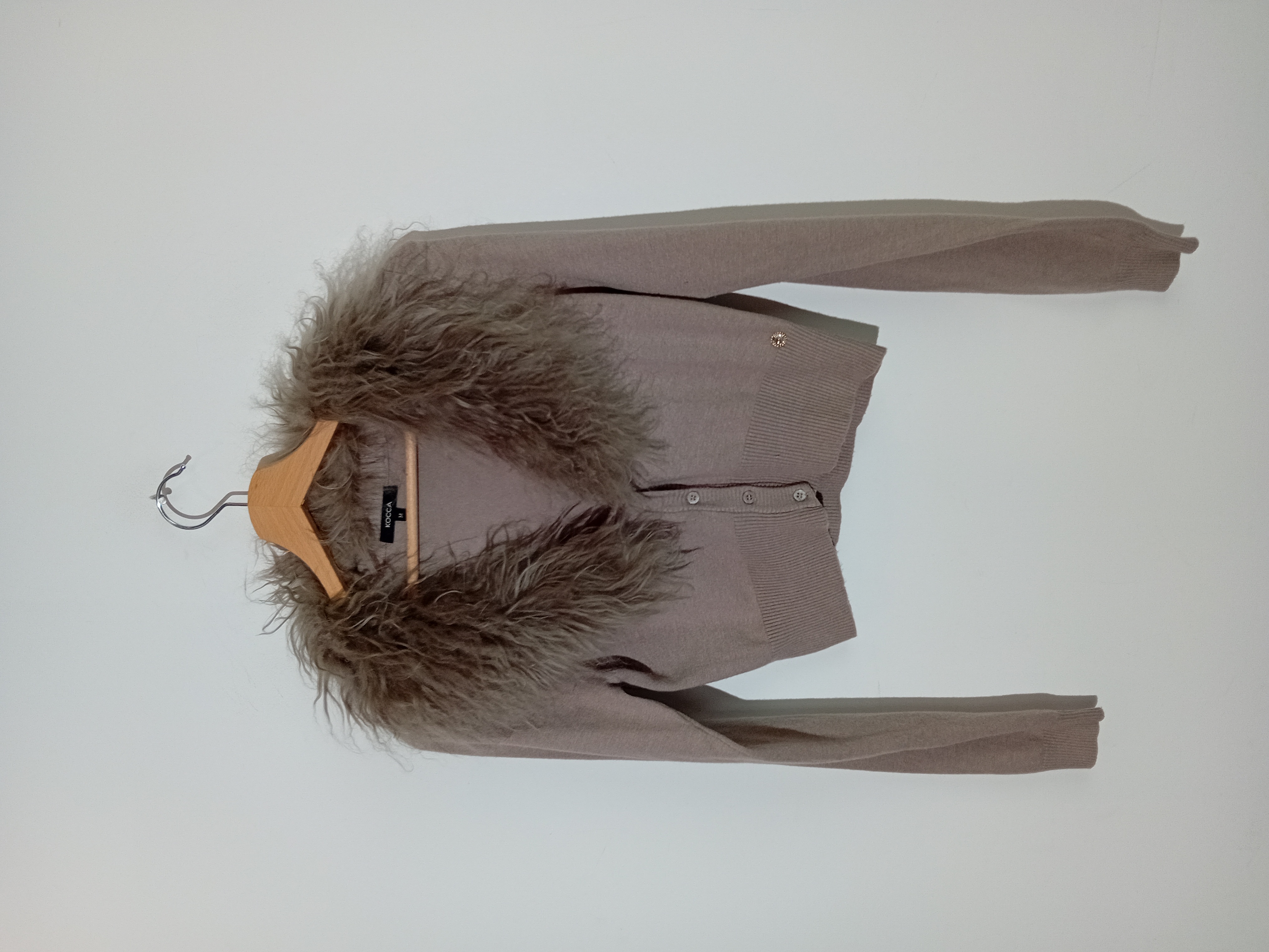 Gilet Maille Col Poils de Chèvre Kocca M