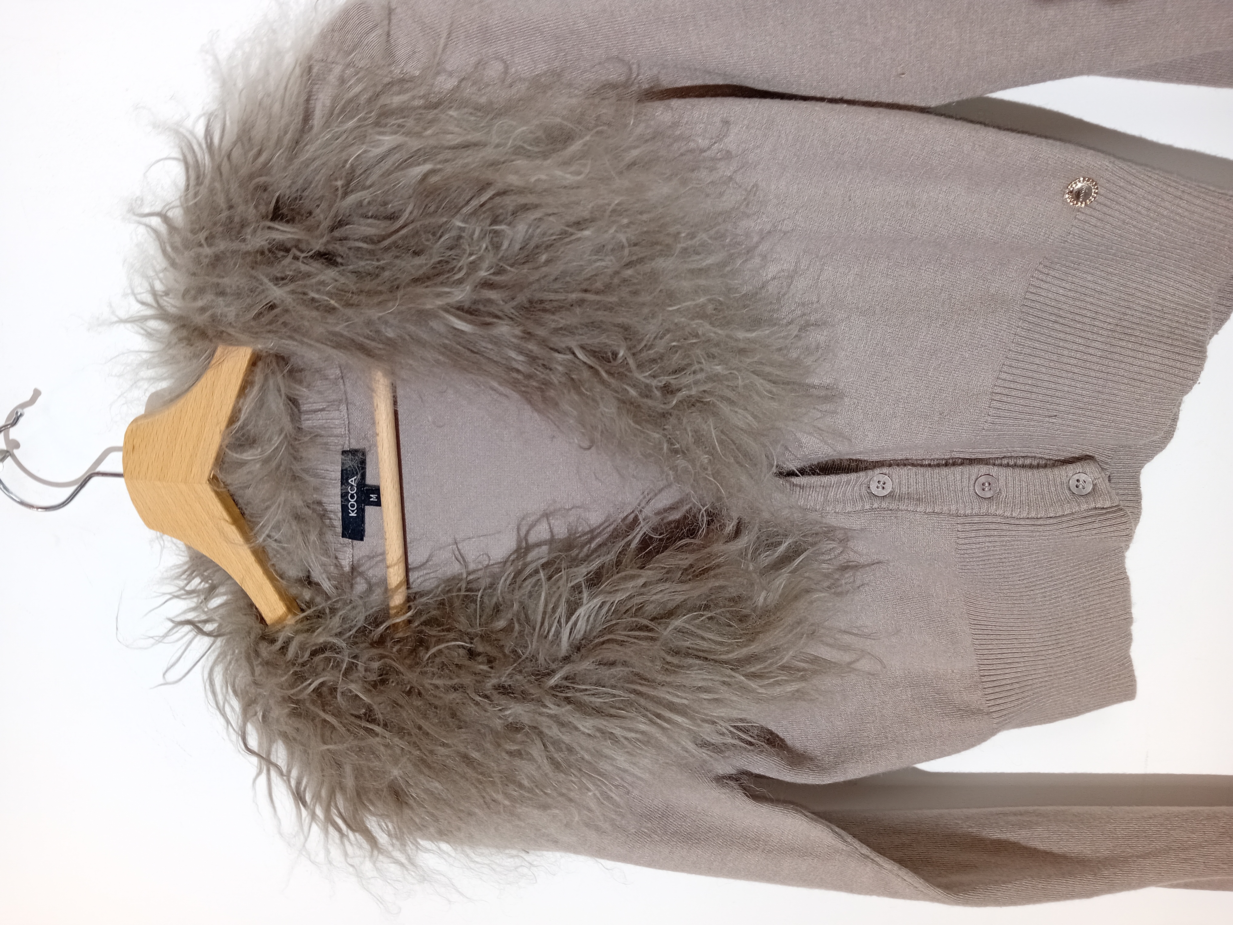 Gilet Maille Col Poils de Chèvre Kocca M