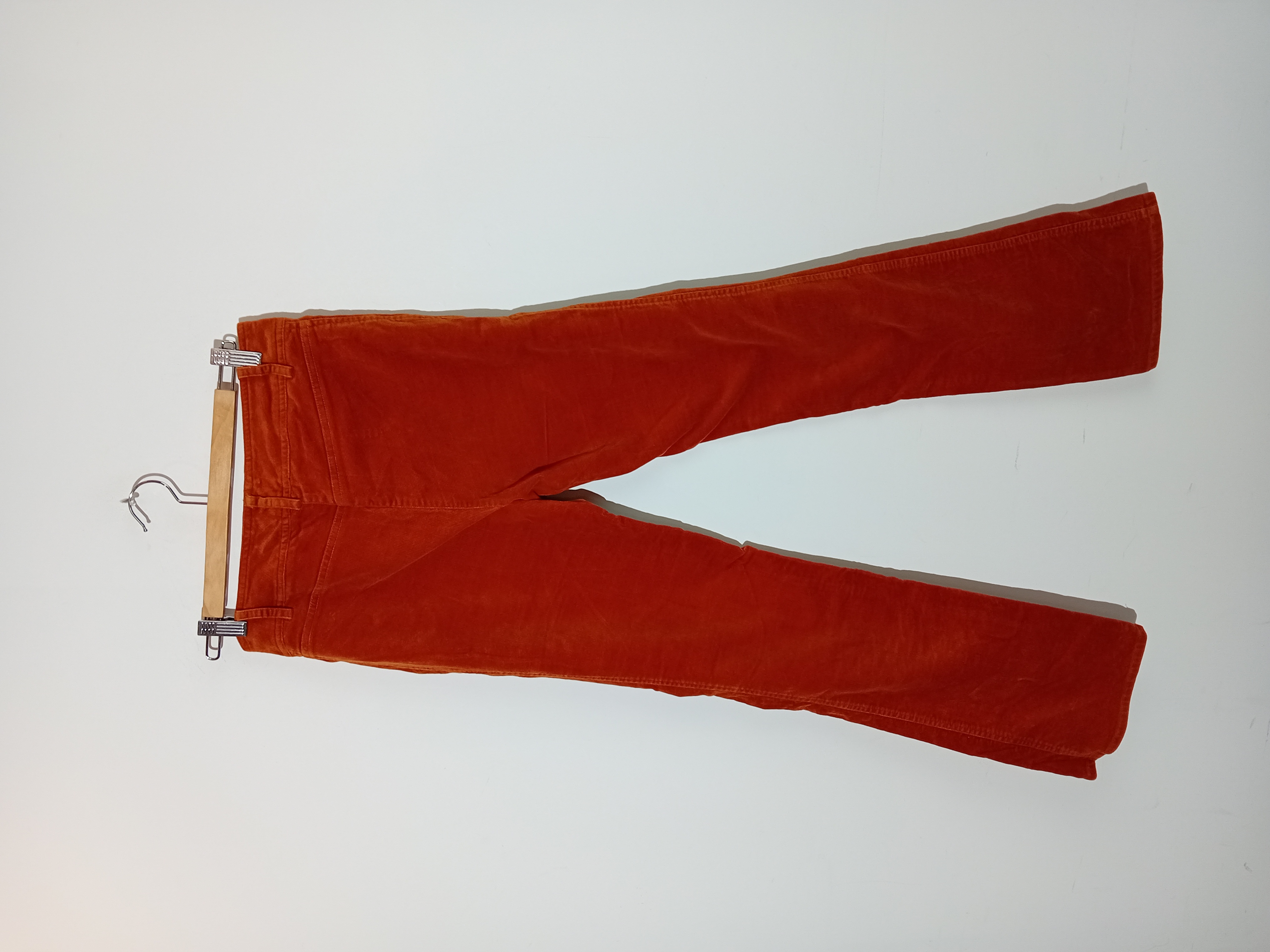 Pantalon Flare En Velours Mng Orange