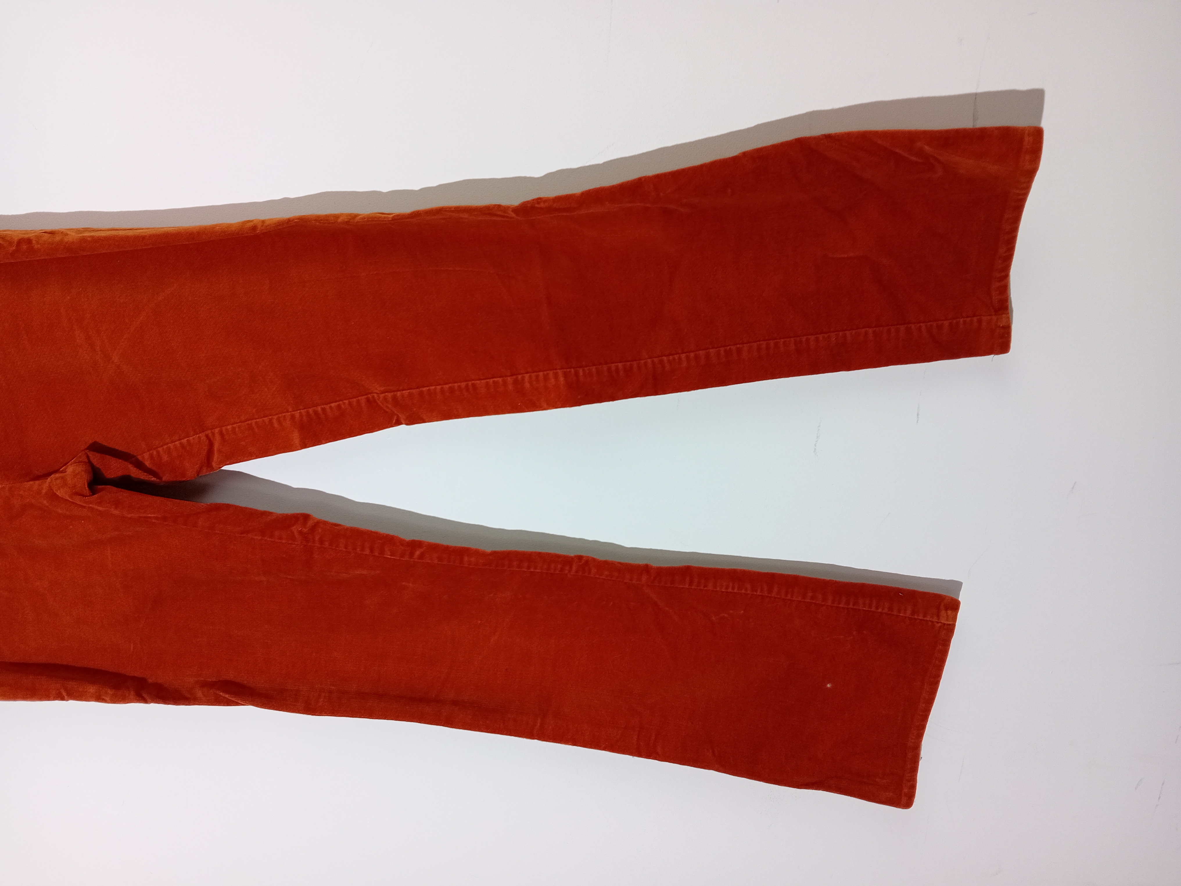 Pantalon Flare En Velours Mng Orange