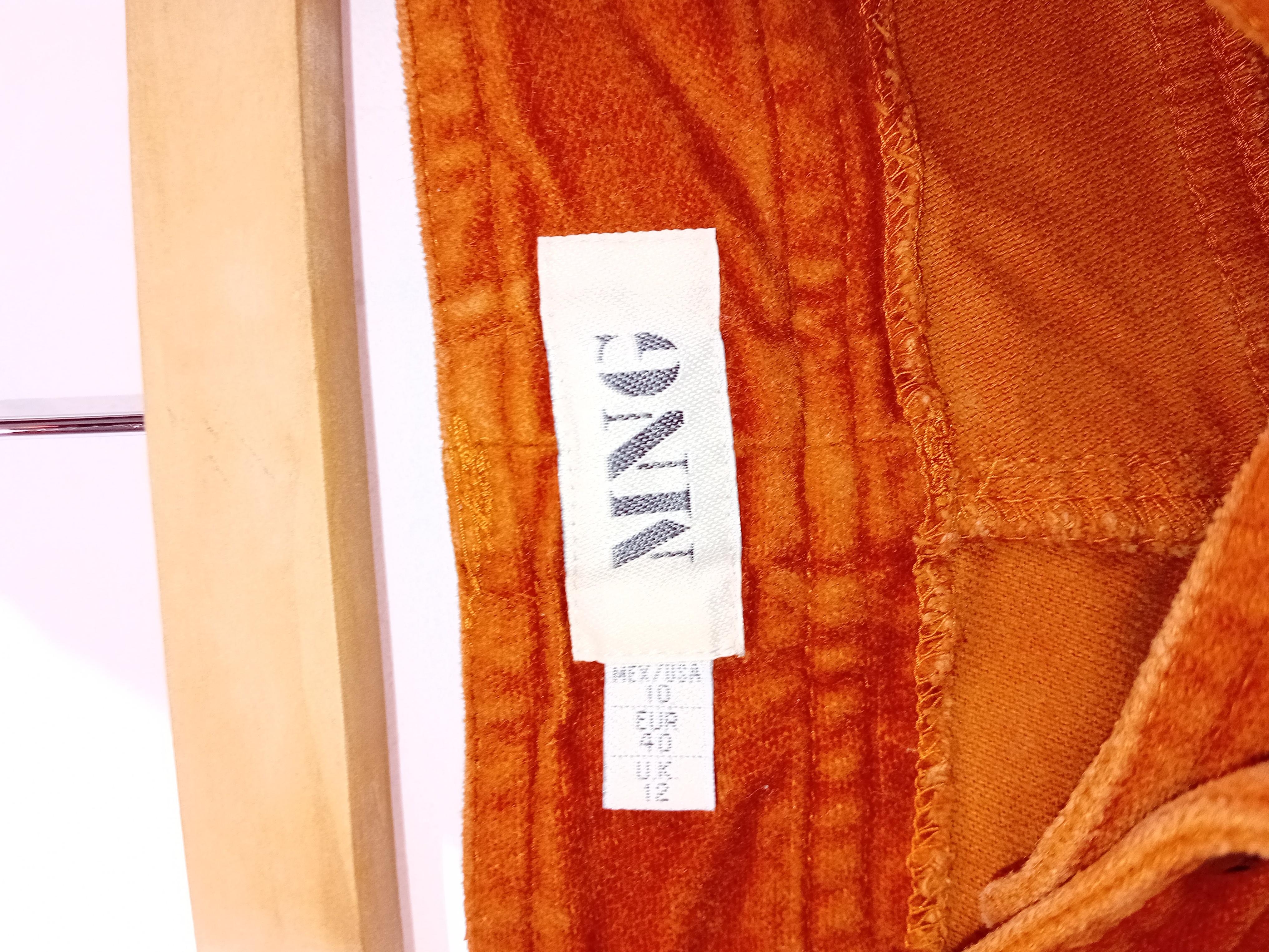 Pantalon Flare En Velours Mng Orange