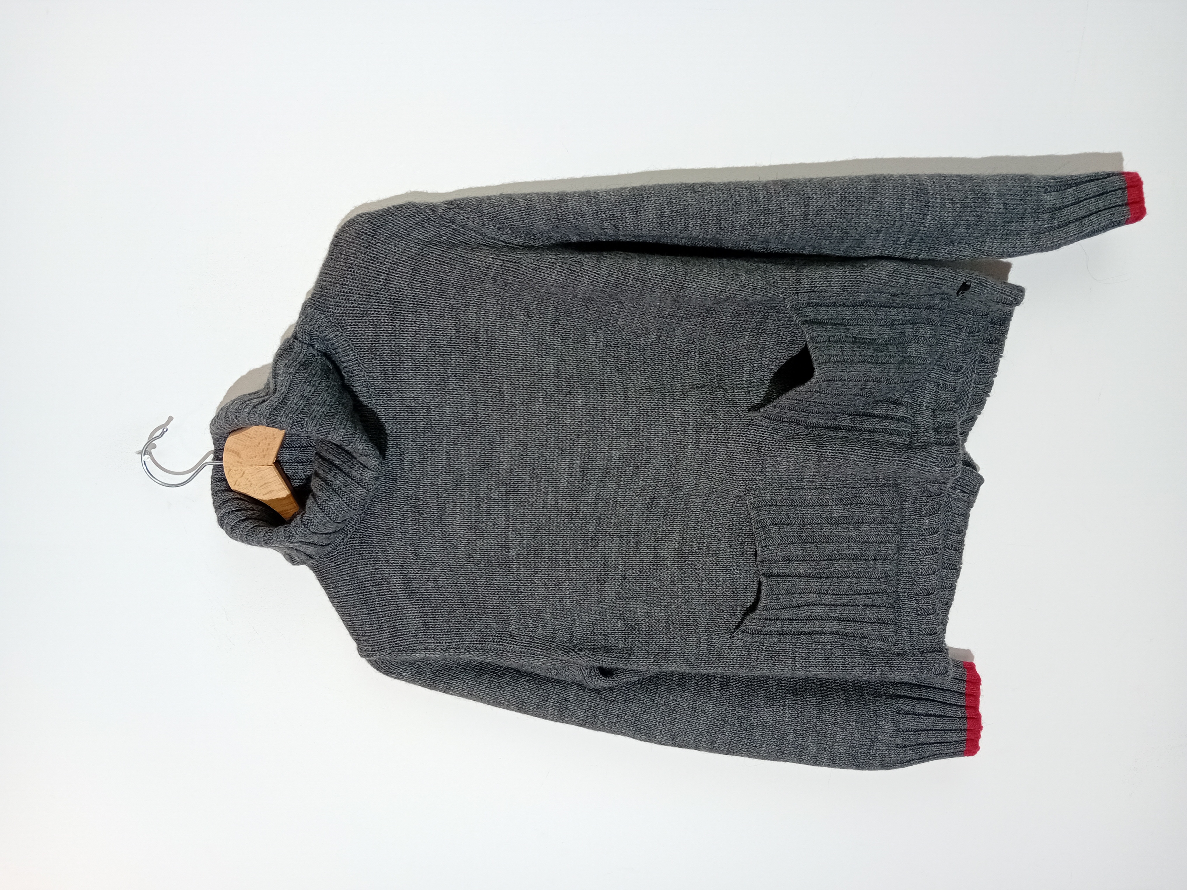 Pull River Woods Gris Col Roulé