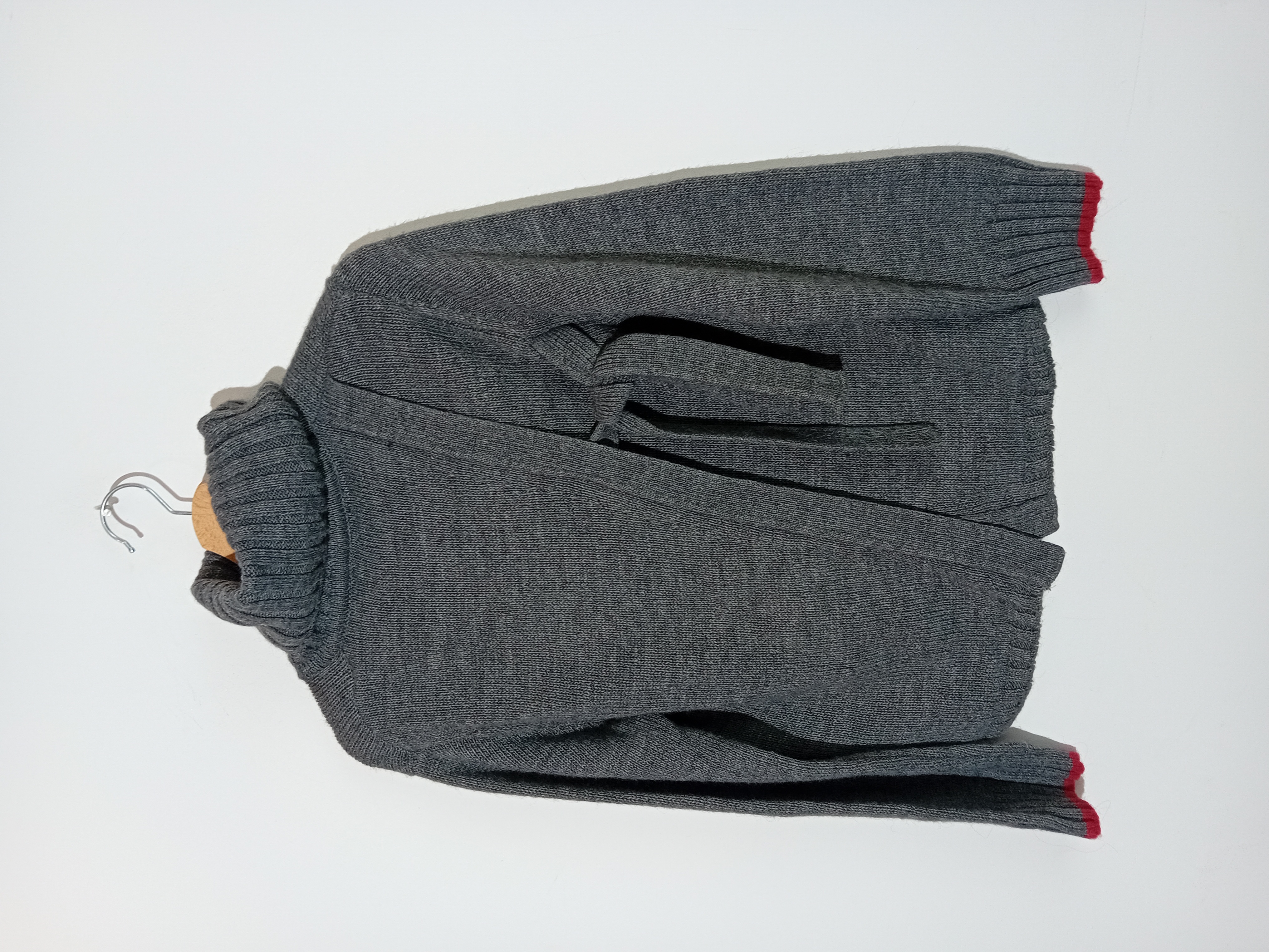 Pull River Woods Gris Col Roulé