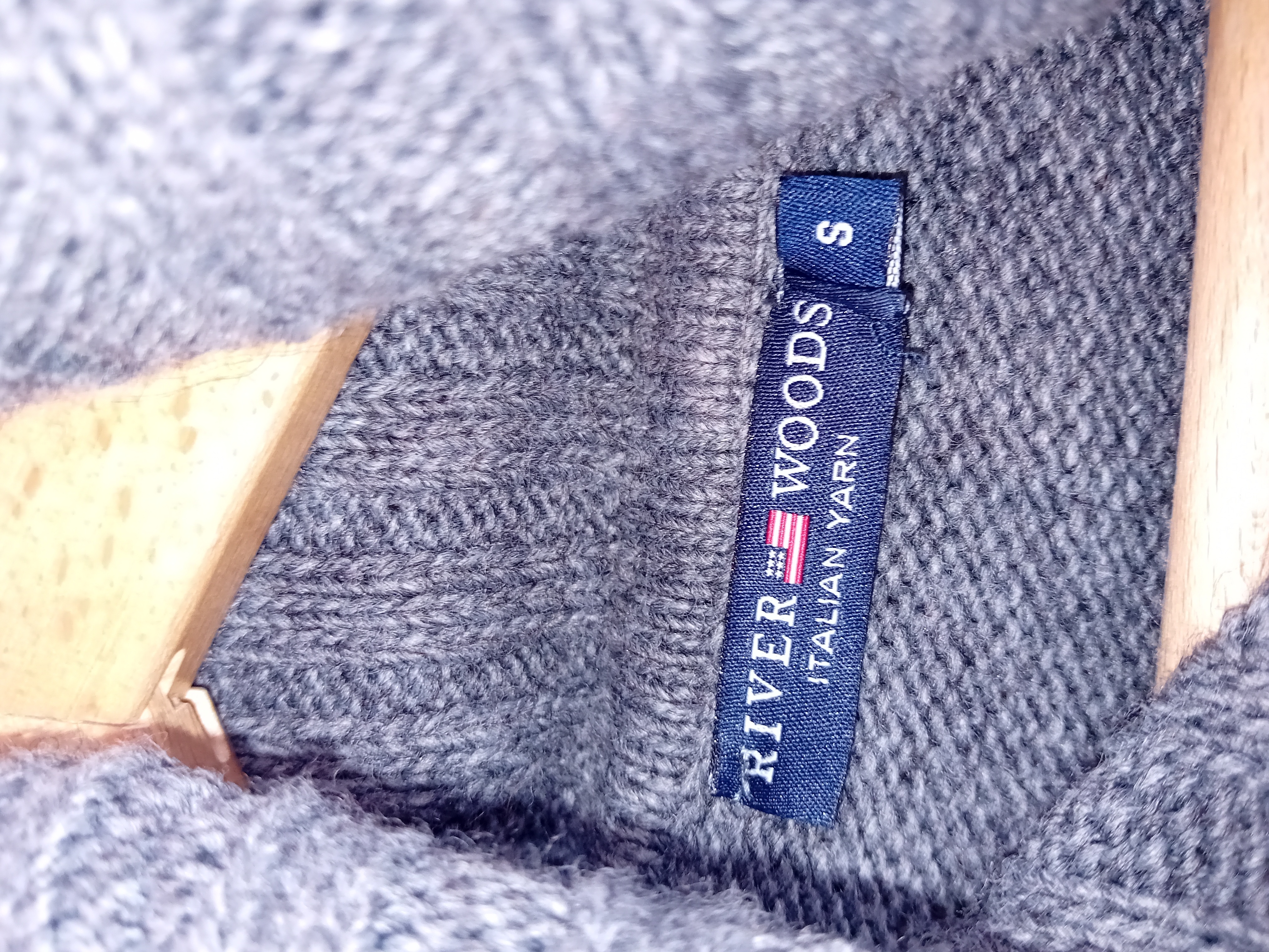 Pull River Woods Gris Col Roulé