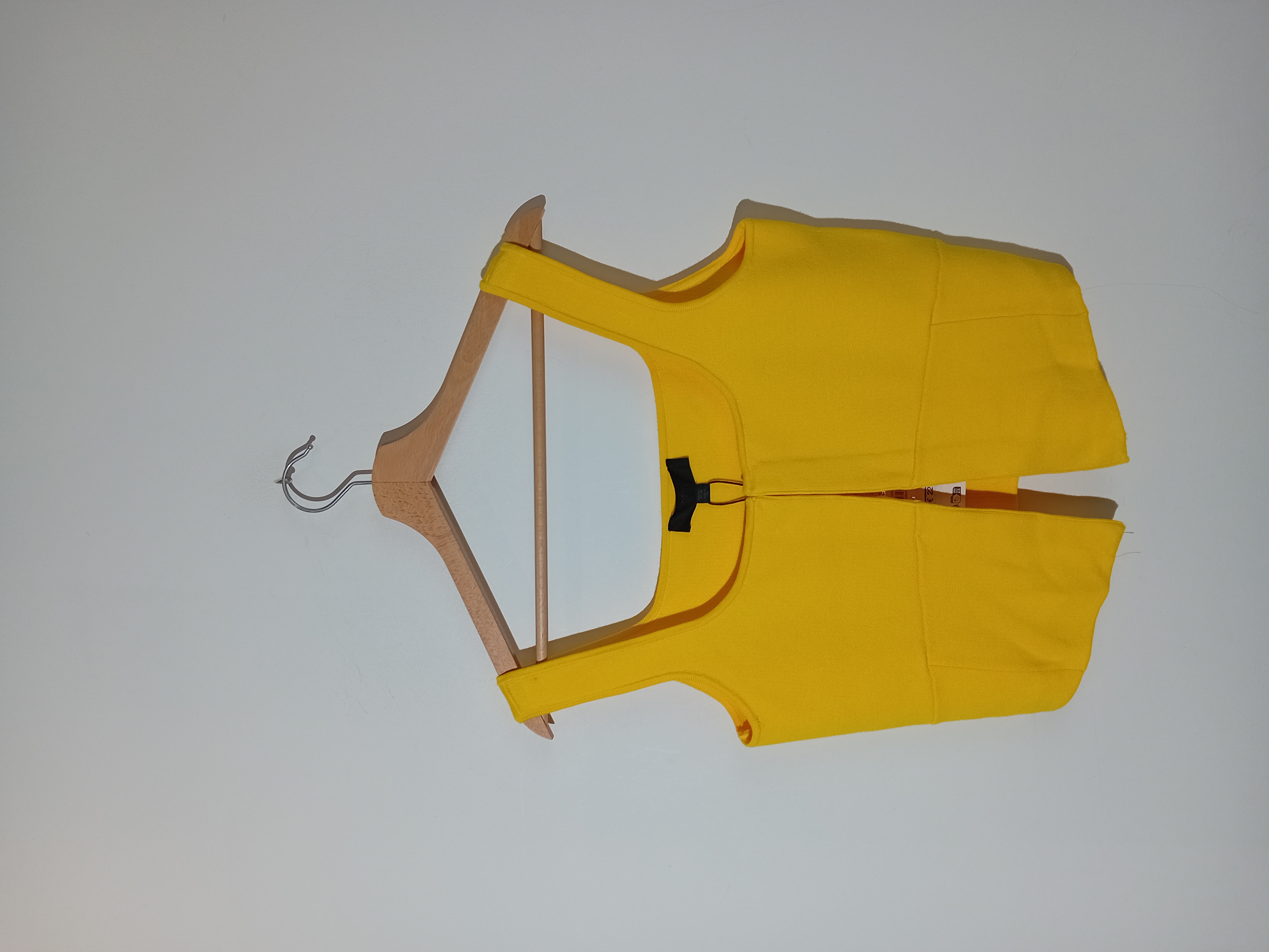 Top Court Maille Jaune Zara