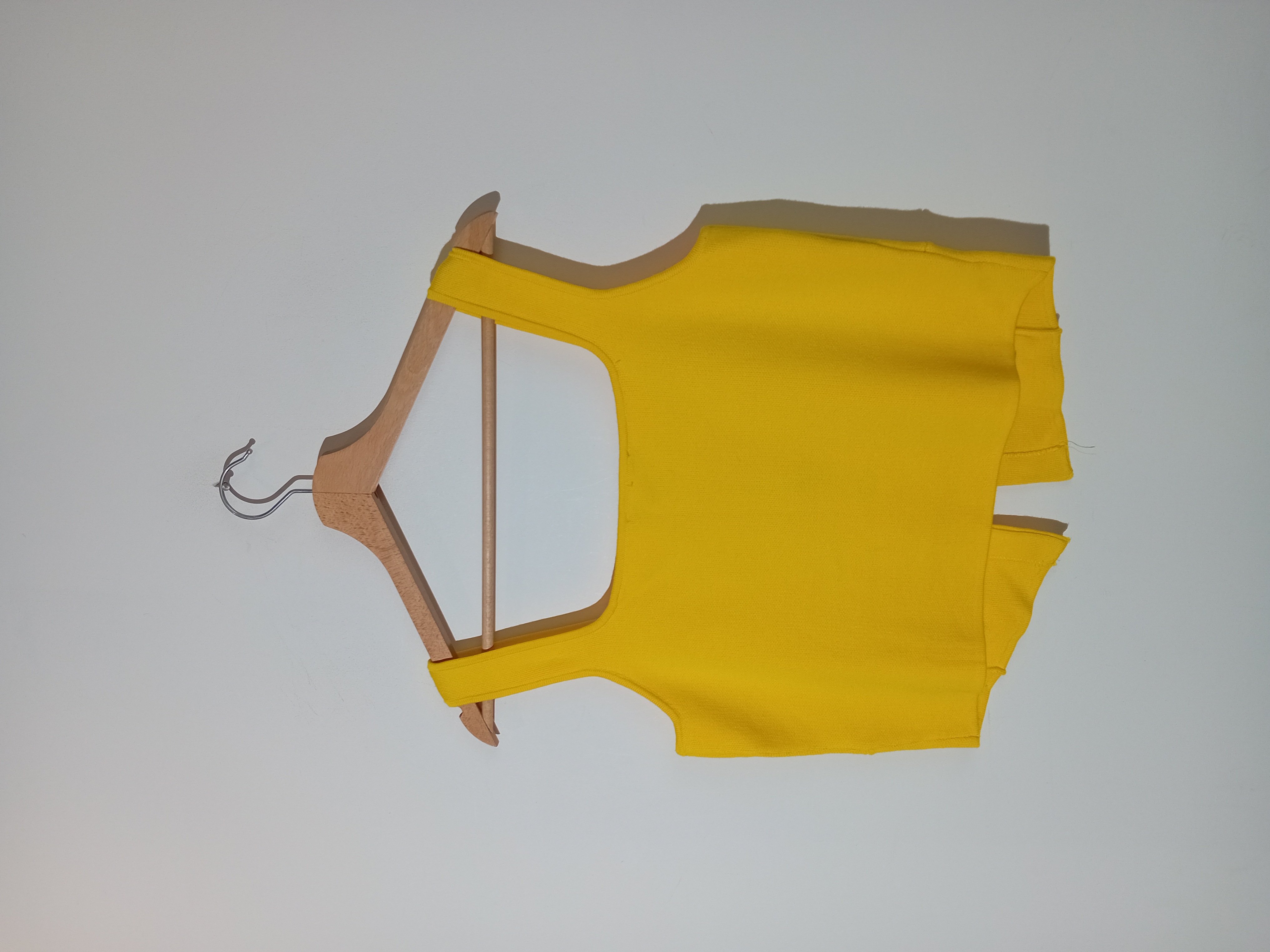 Top Court Maille Jaune Zara