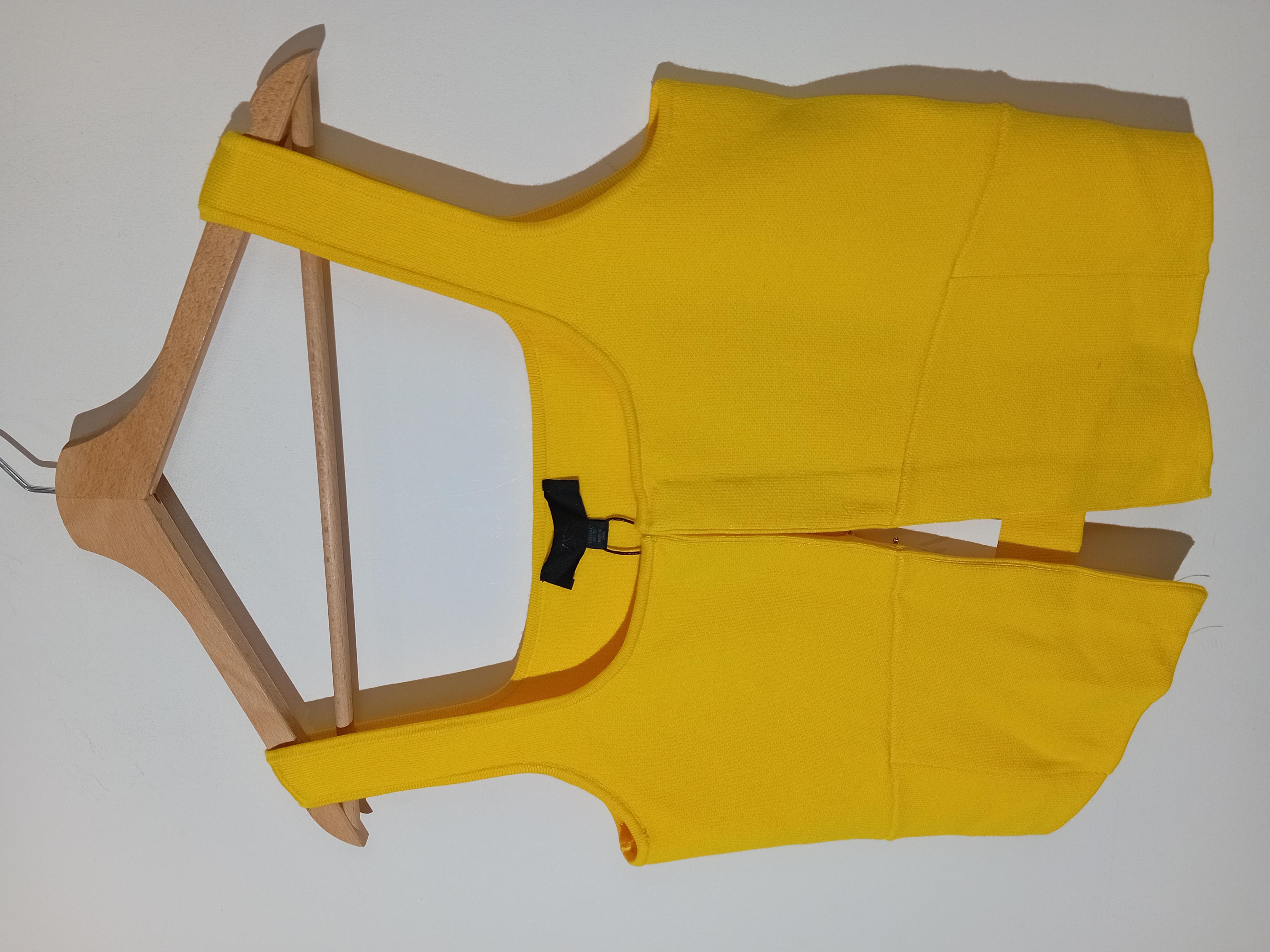 Top Court Maille Jaune Zara
