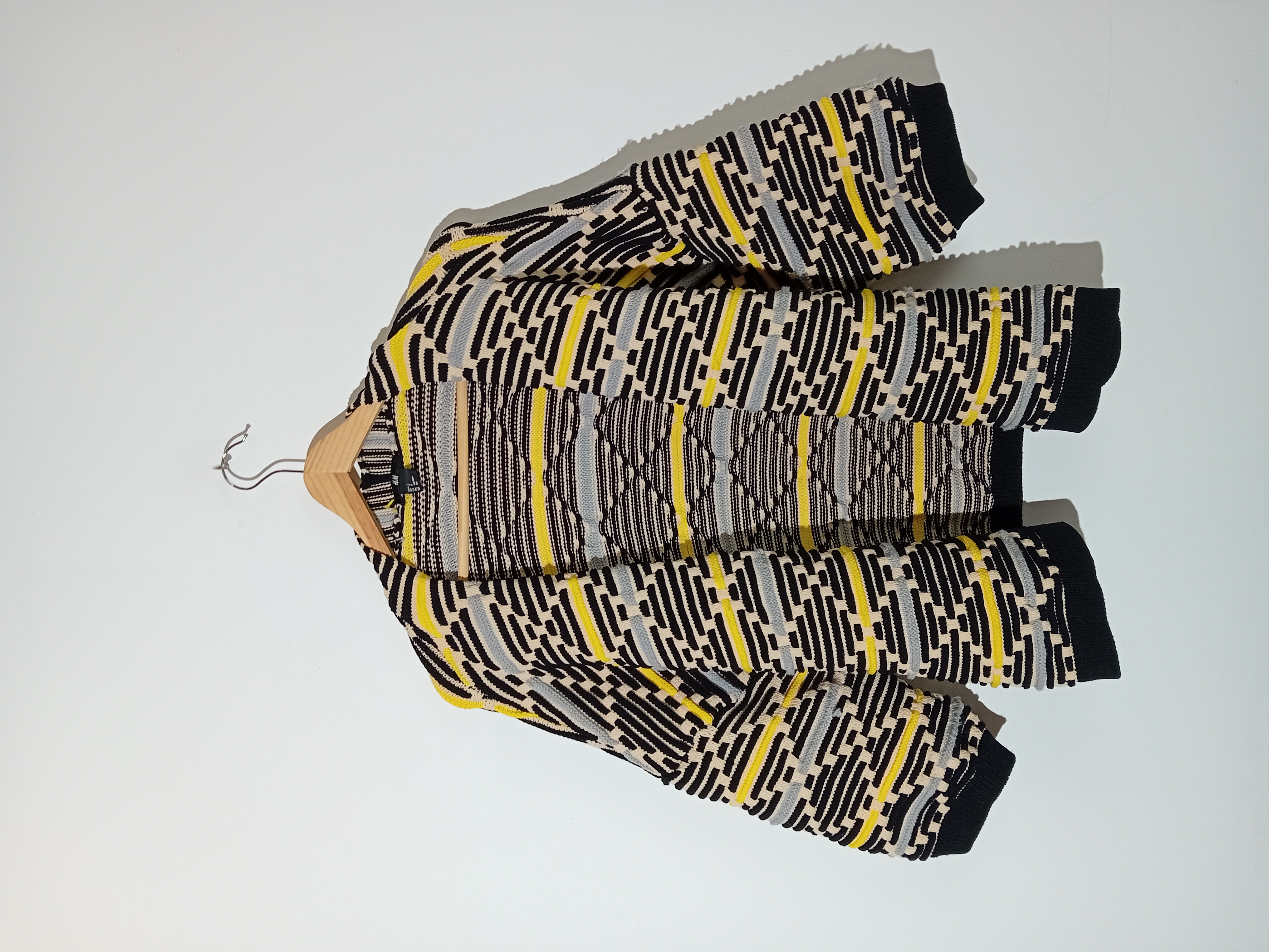 Gilet Epais En Maille Graphique Jaune Et Noir H&m S