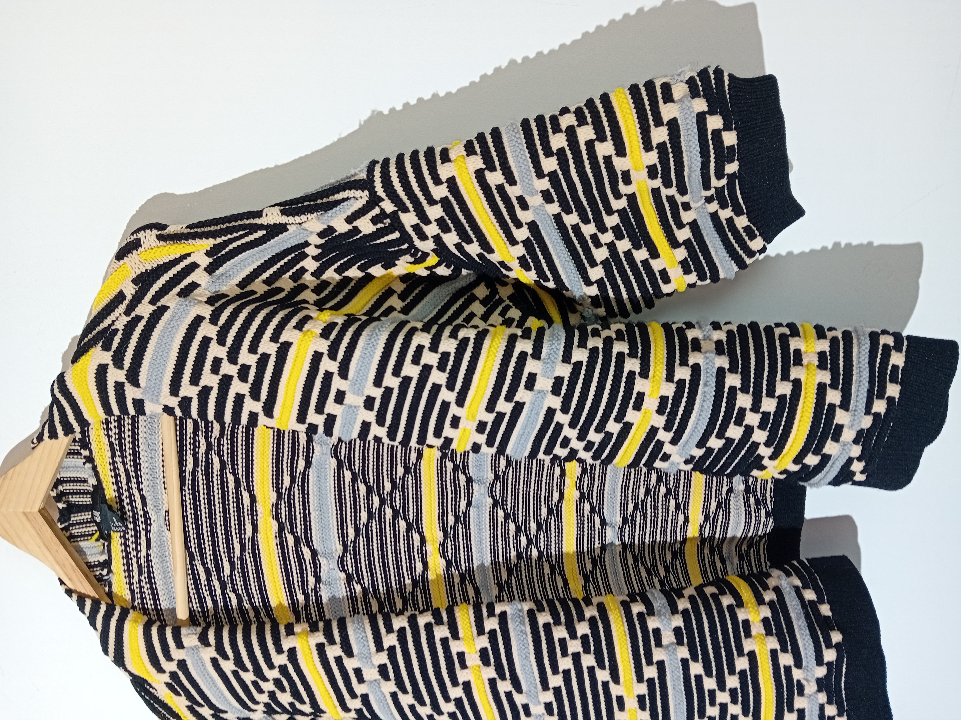 Gilet Epais En Maille Graphique Jaune Et Noir H&m S