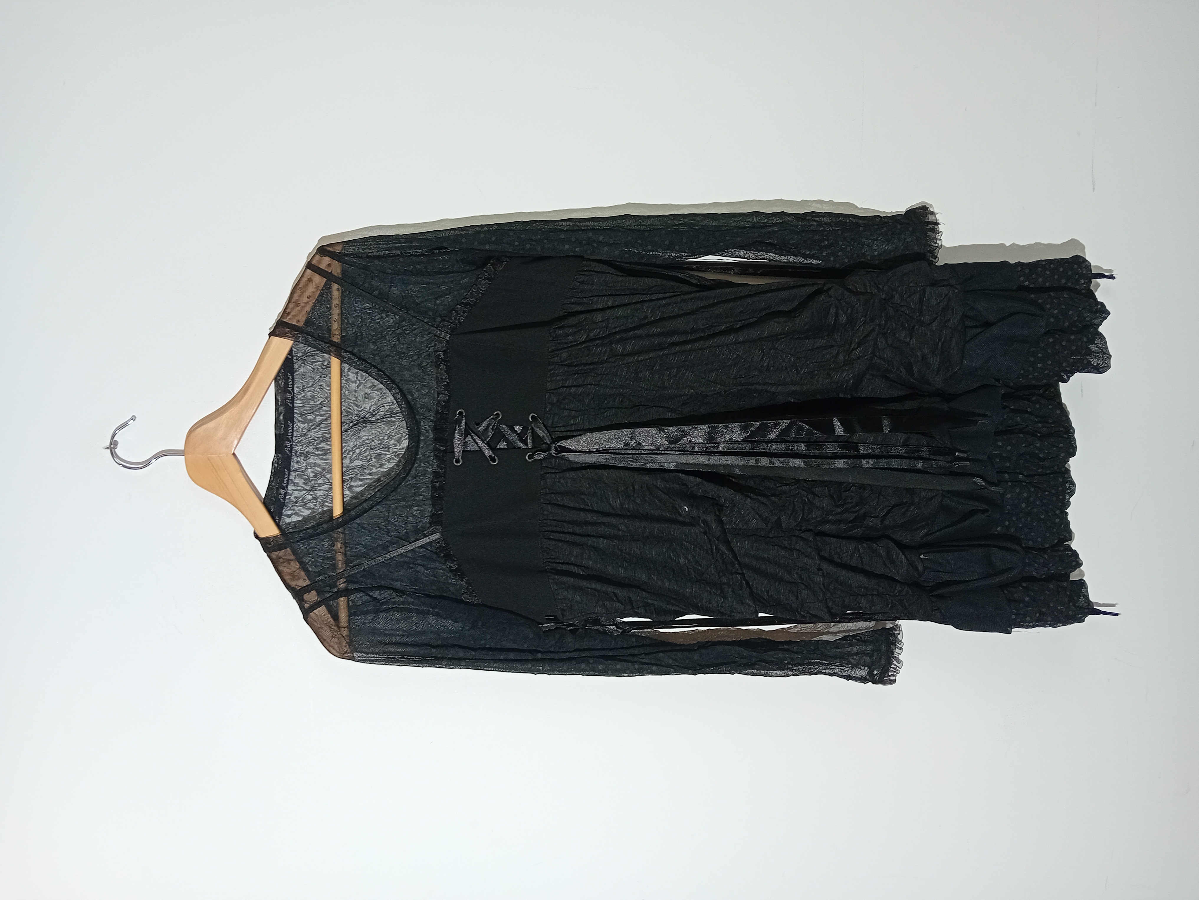 Tunique Noire Gothique Pois Baiamour Xl