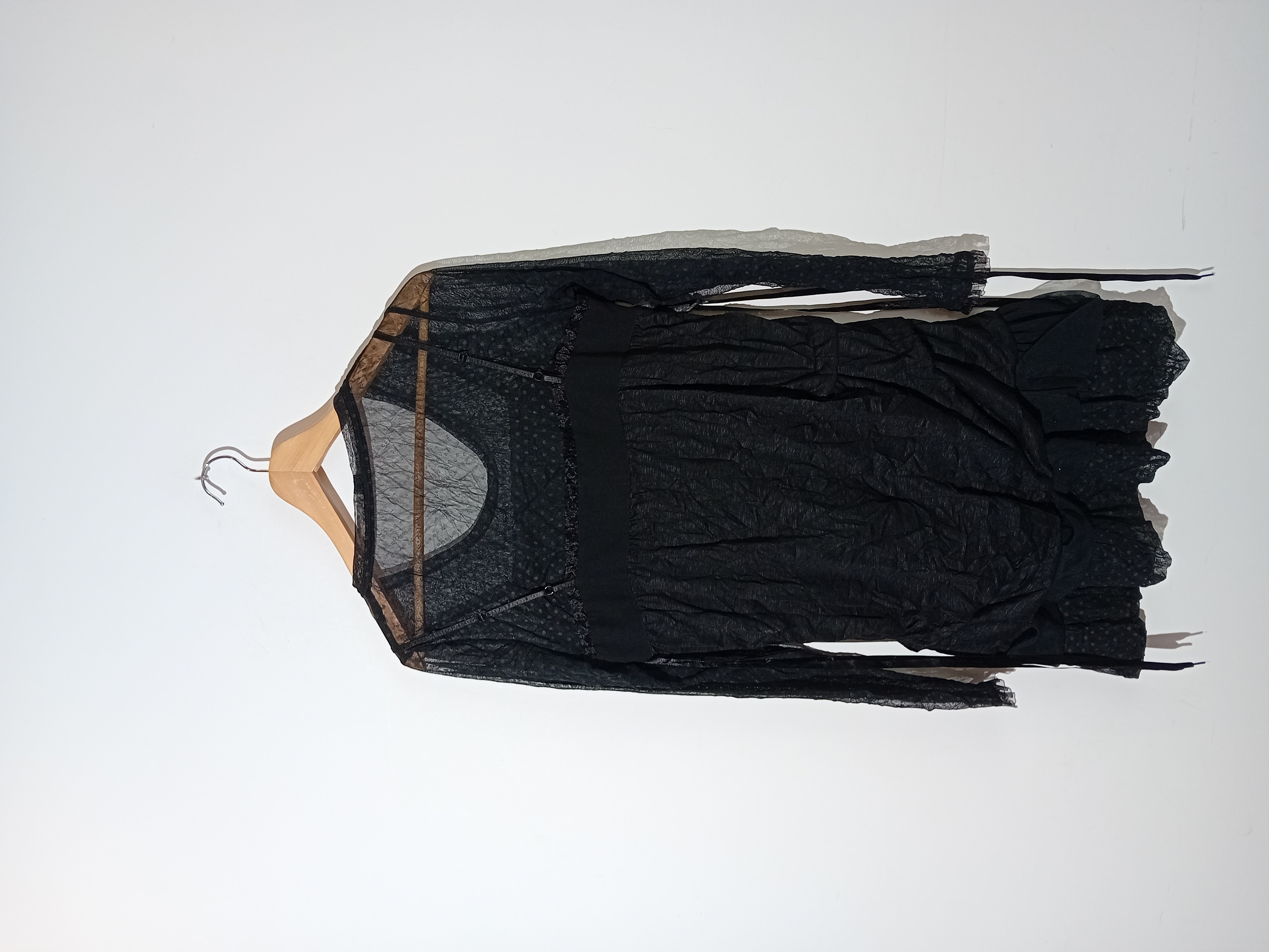 Tunique Noire Gothique Pois Baiamour Xl
