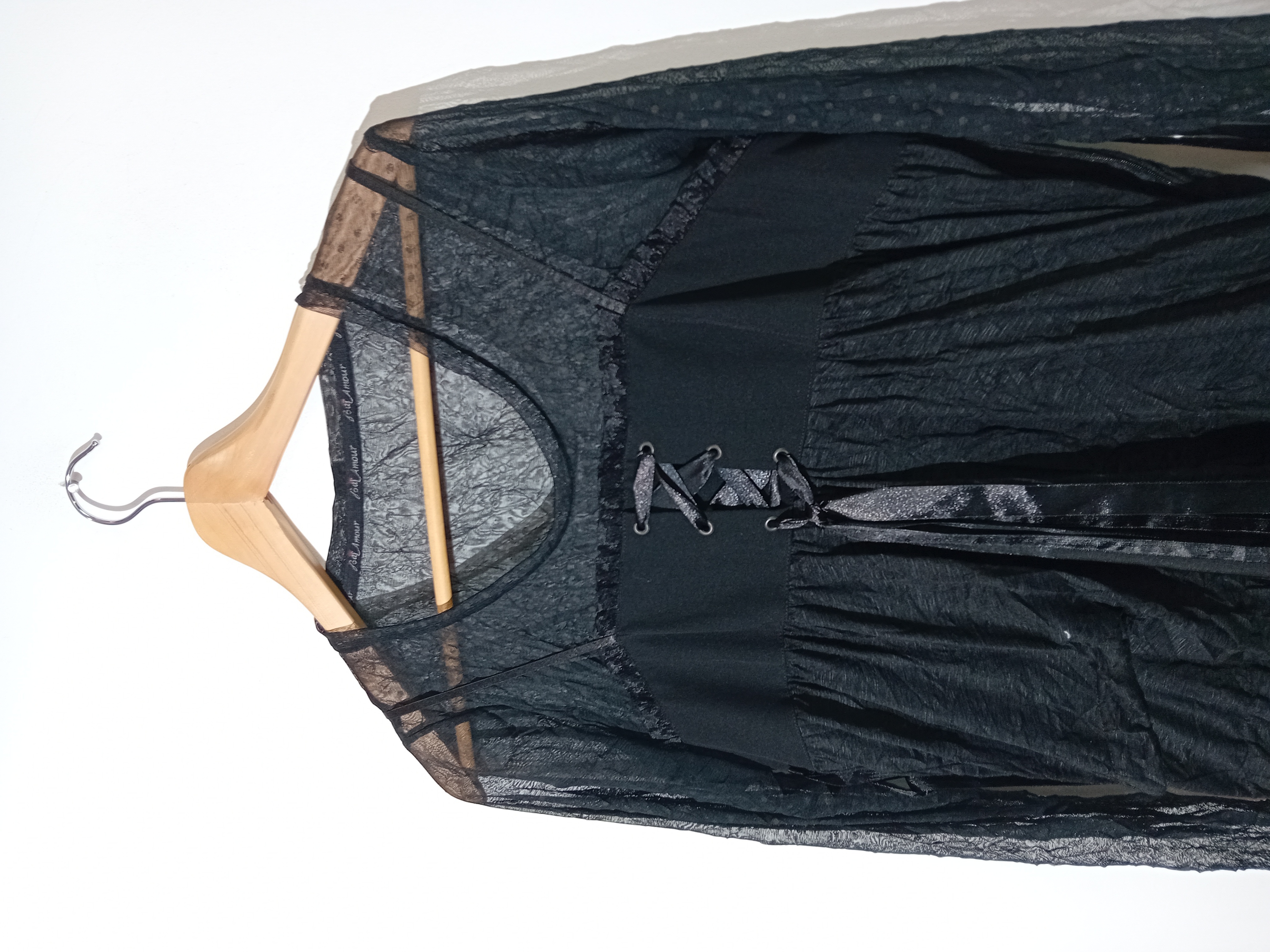 Tunique Noire Gothique Pois Baiamour Xl
