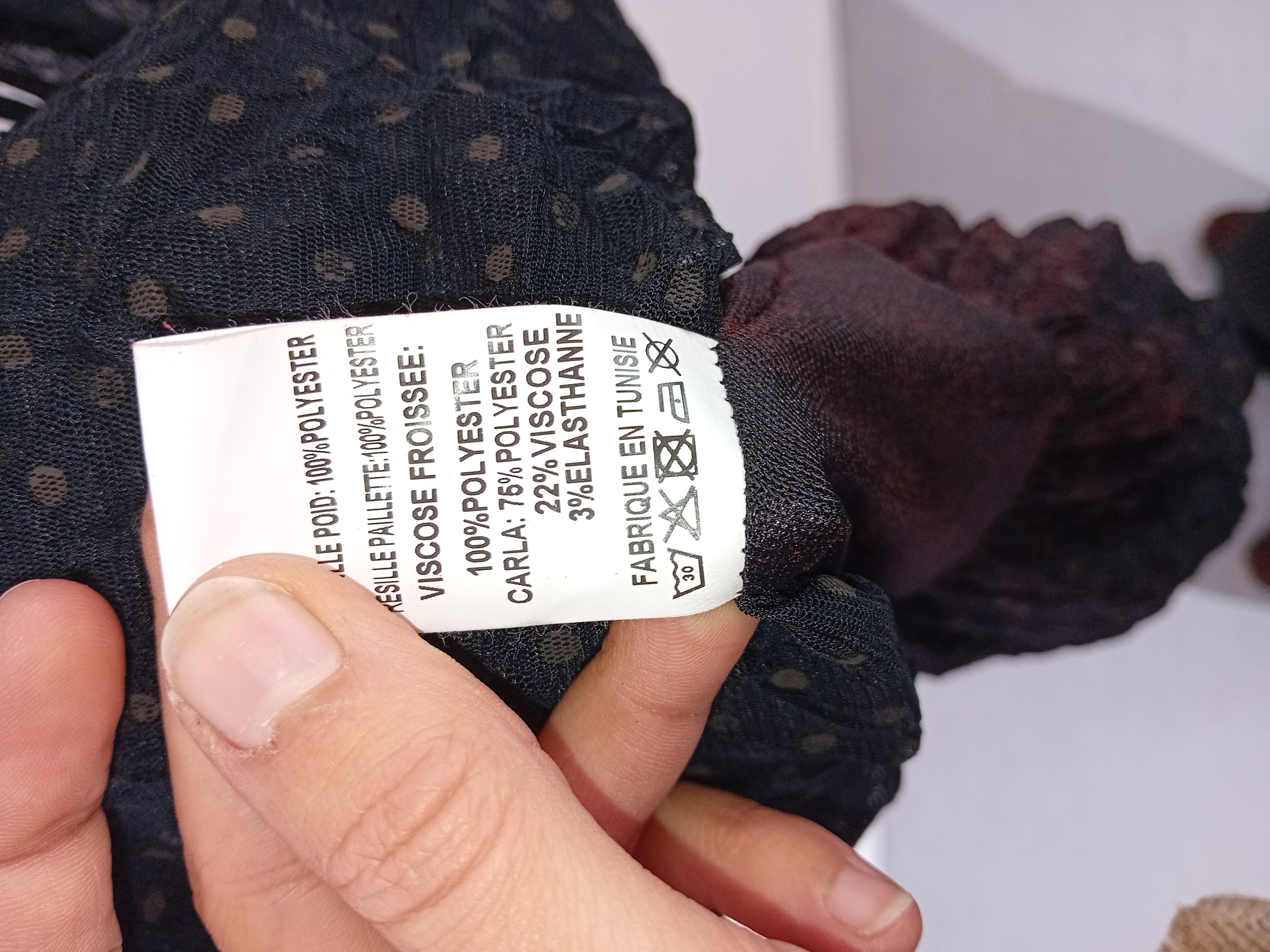 Tunique Noire Gothique Pois Baiamour Xl