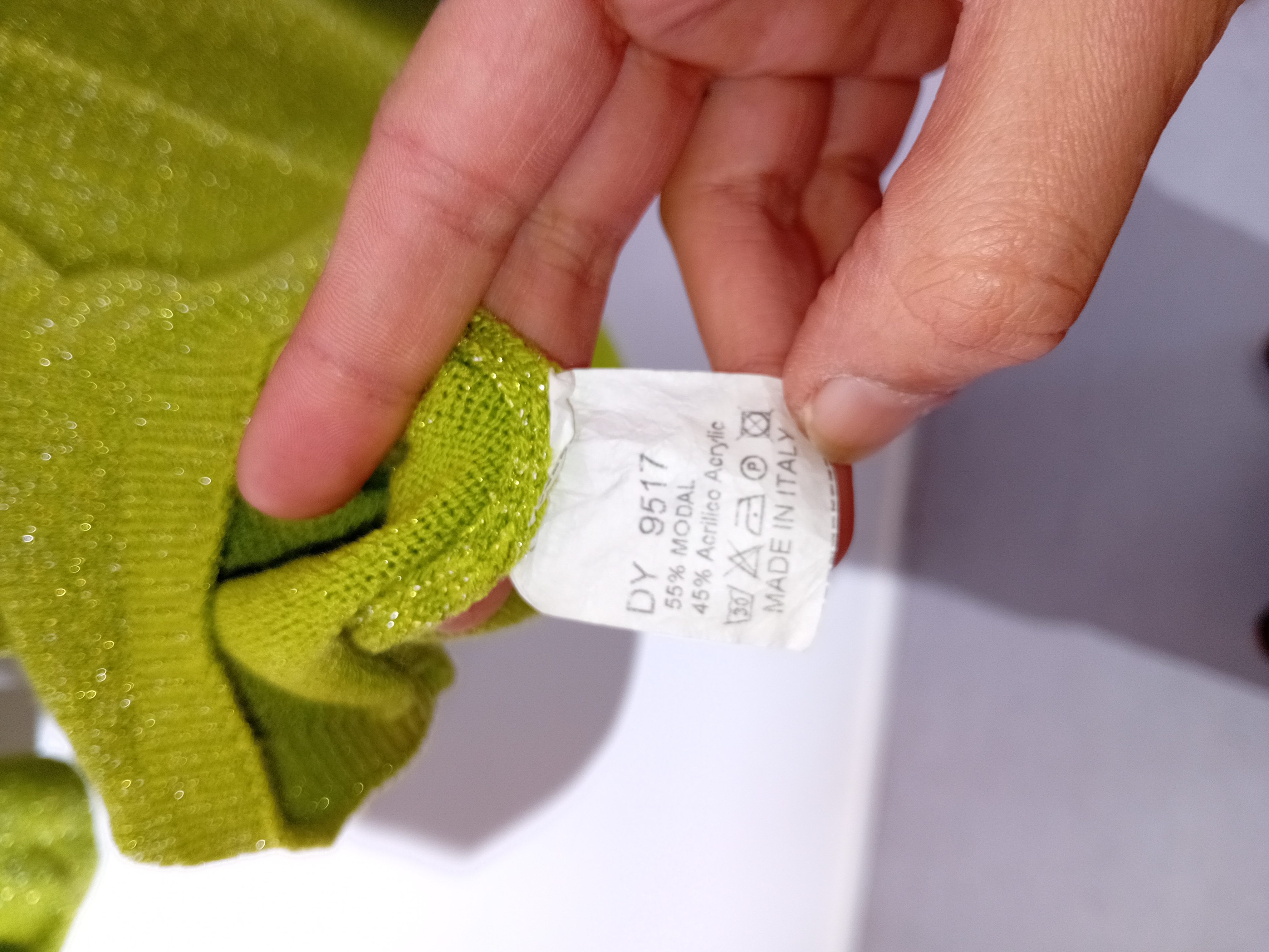 Pull Léger Vert Pomme Pailleté