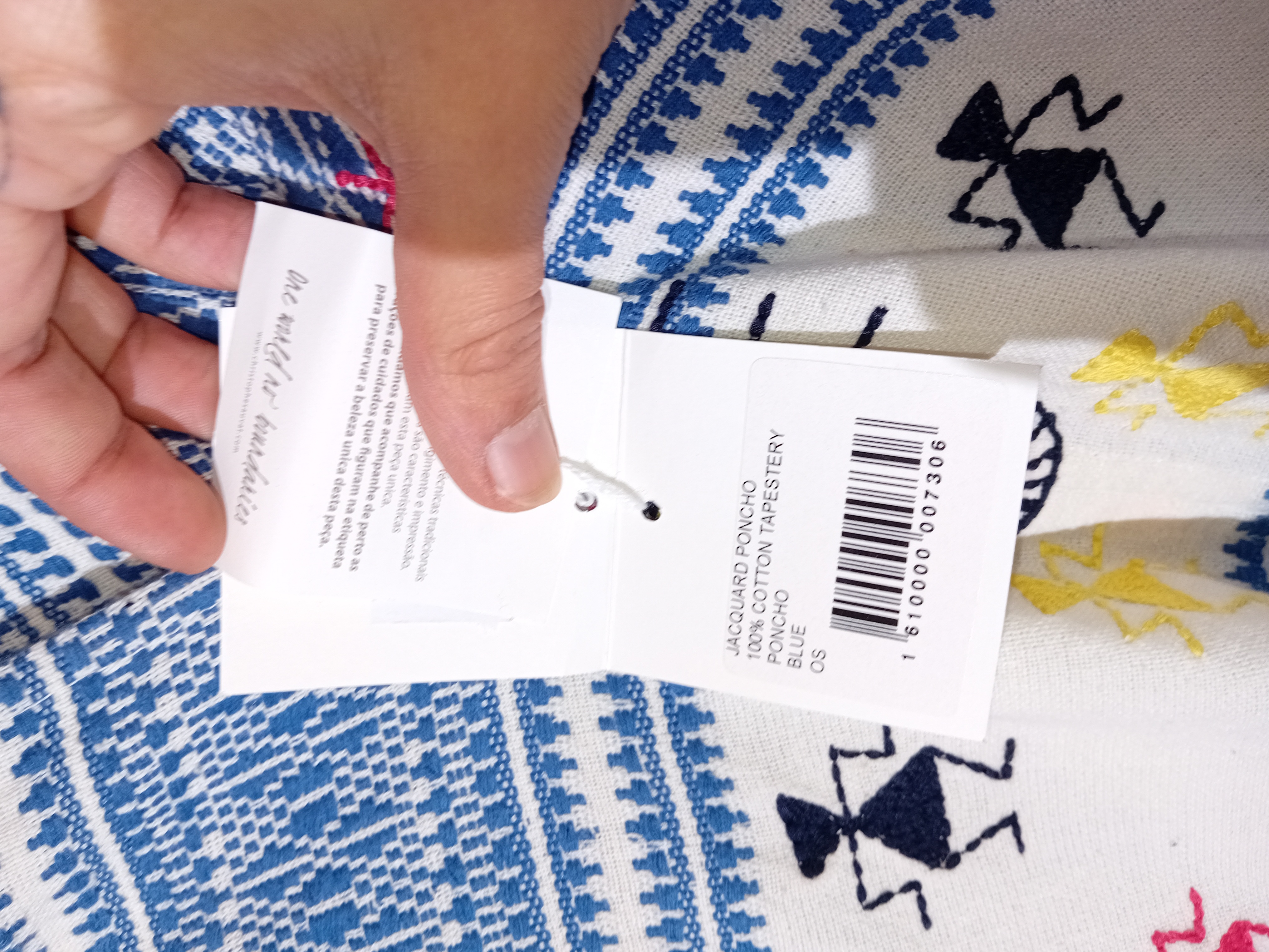 Poncho Jacquard En Coton Christophe Sauvat
