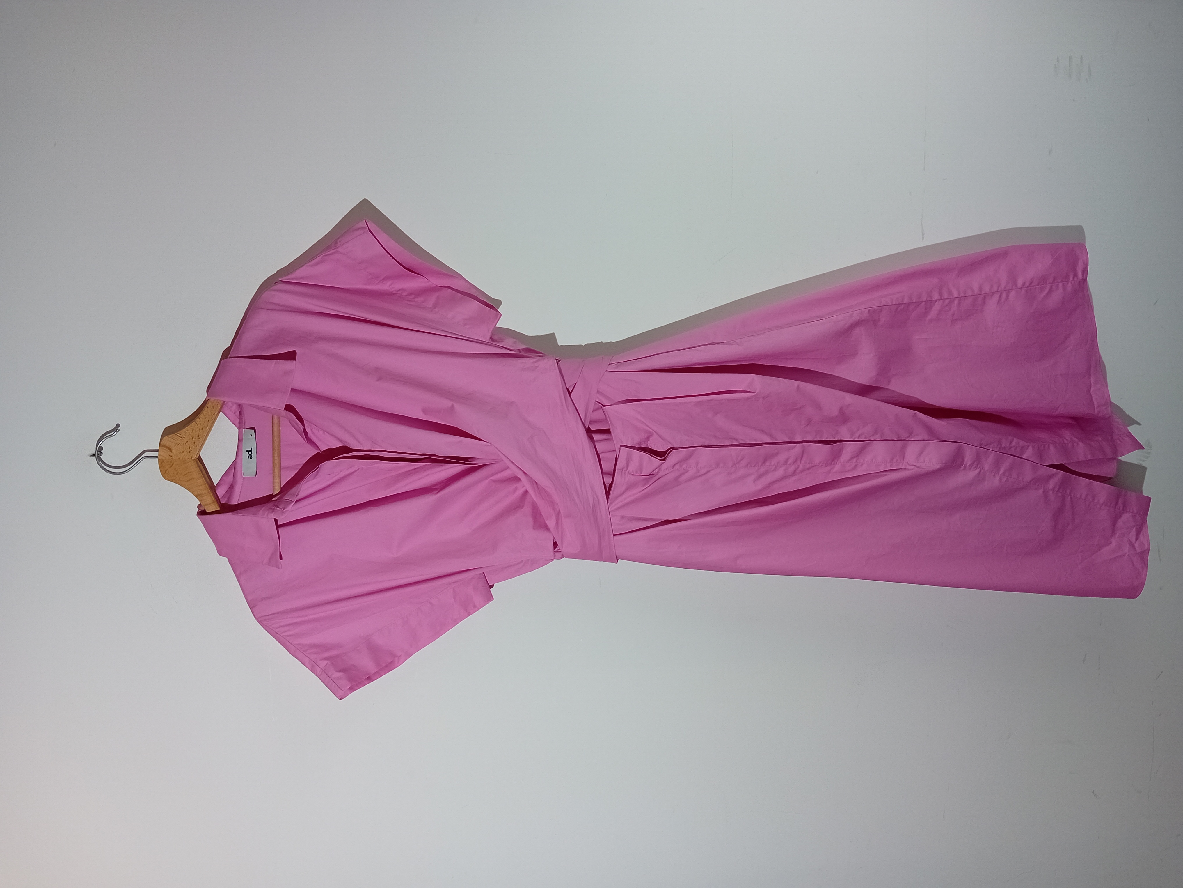 Robe Chemise Nouée Rose Fuchsia Adl