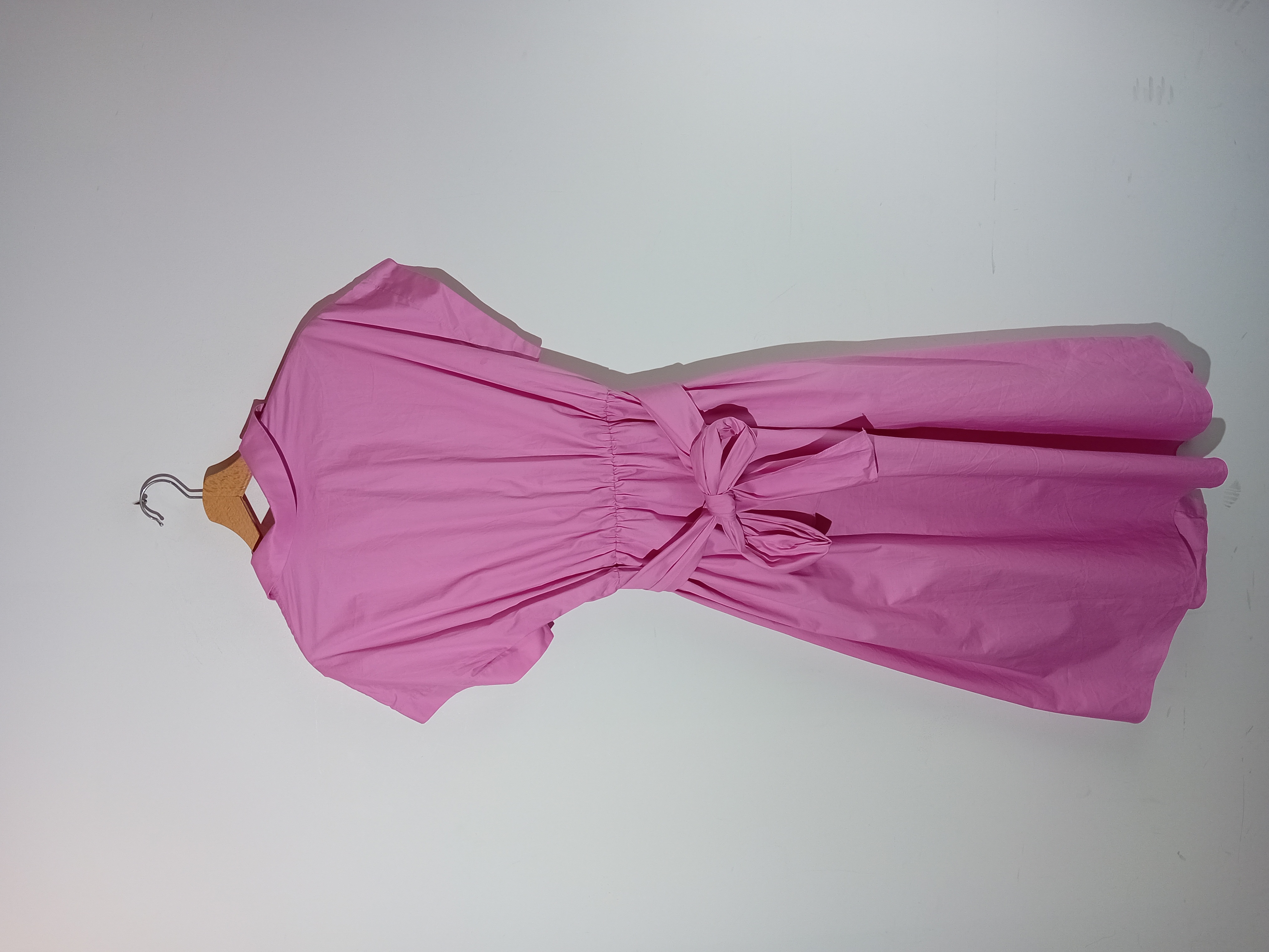 Robe Chemise Nouée Rose Fuchsia Adl