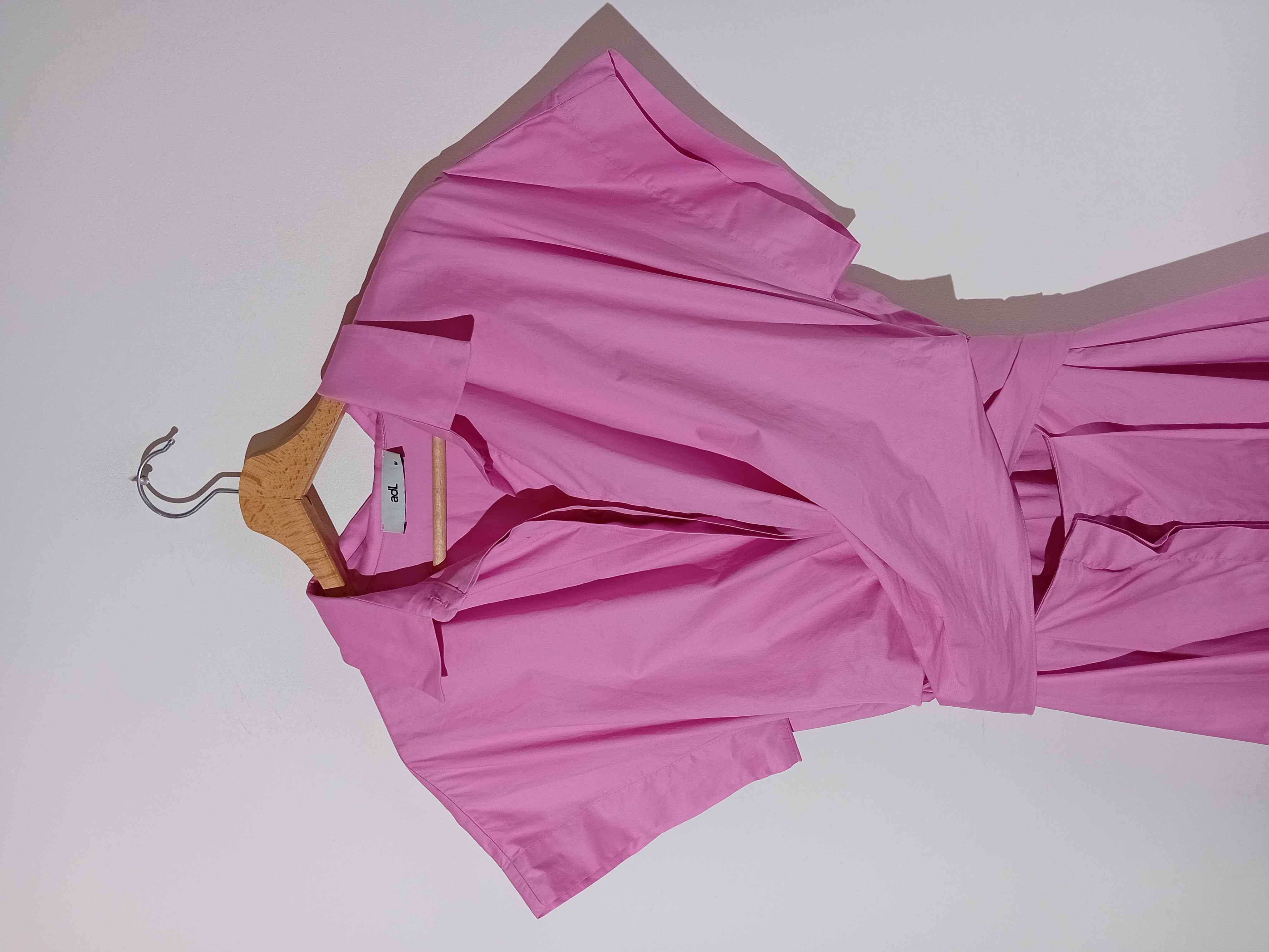Robe Chemise Nouée Rose Fuchsia Adl