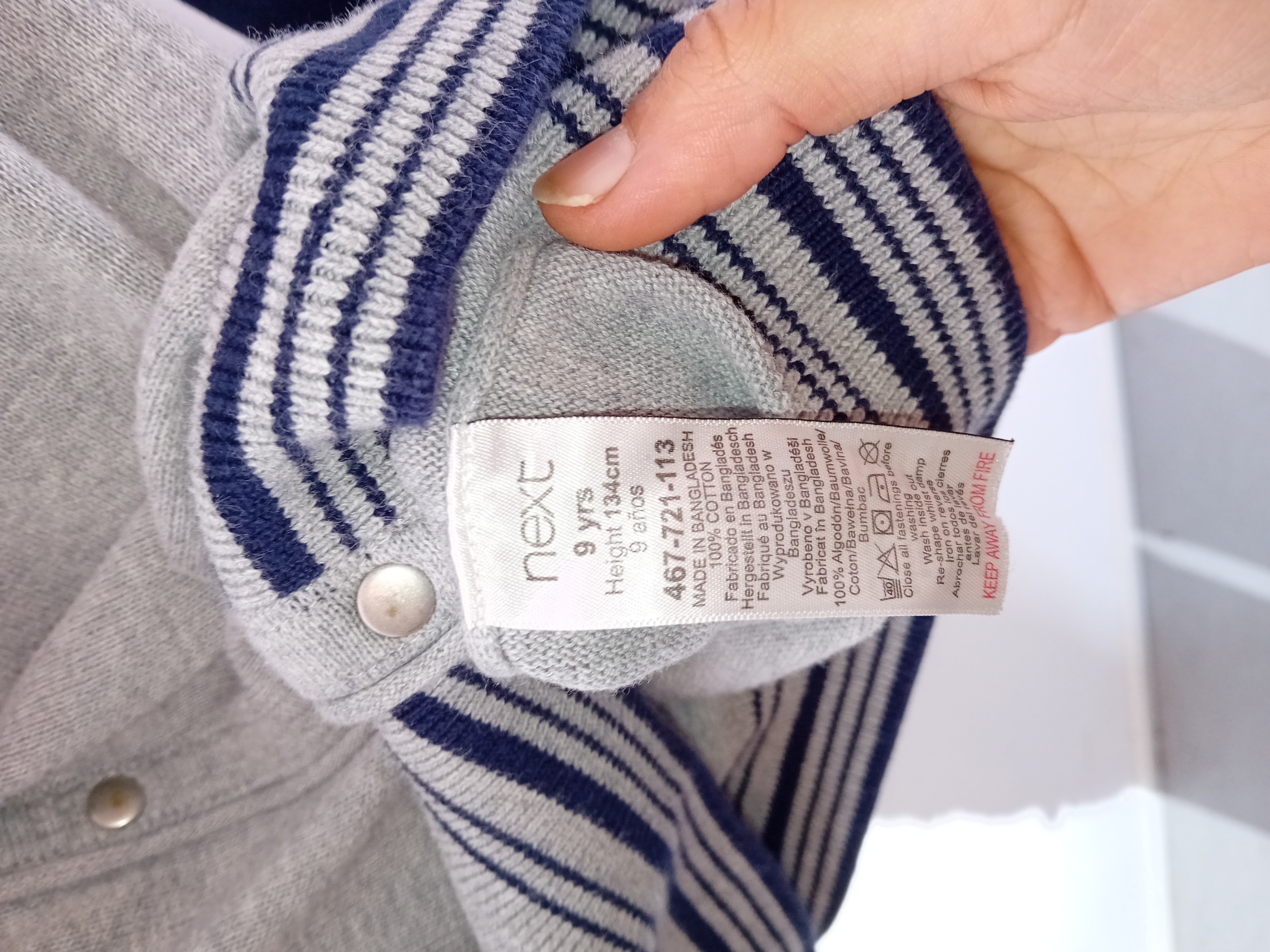Cardigan Gris Next 9 Ans