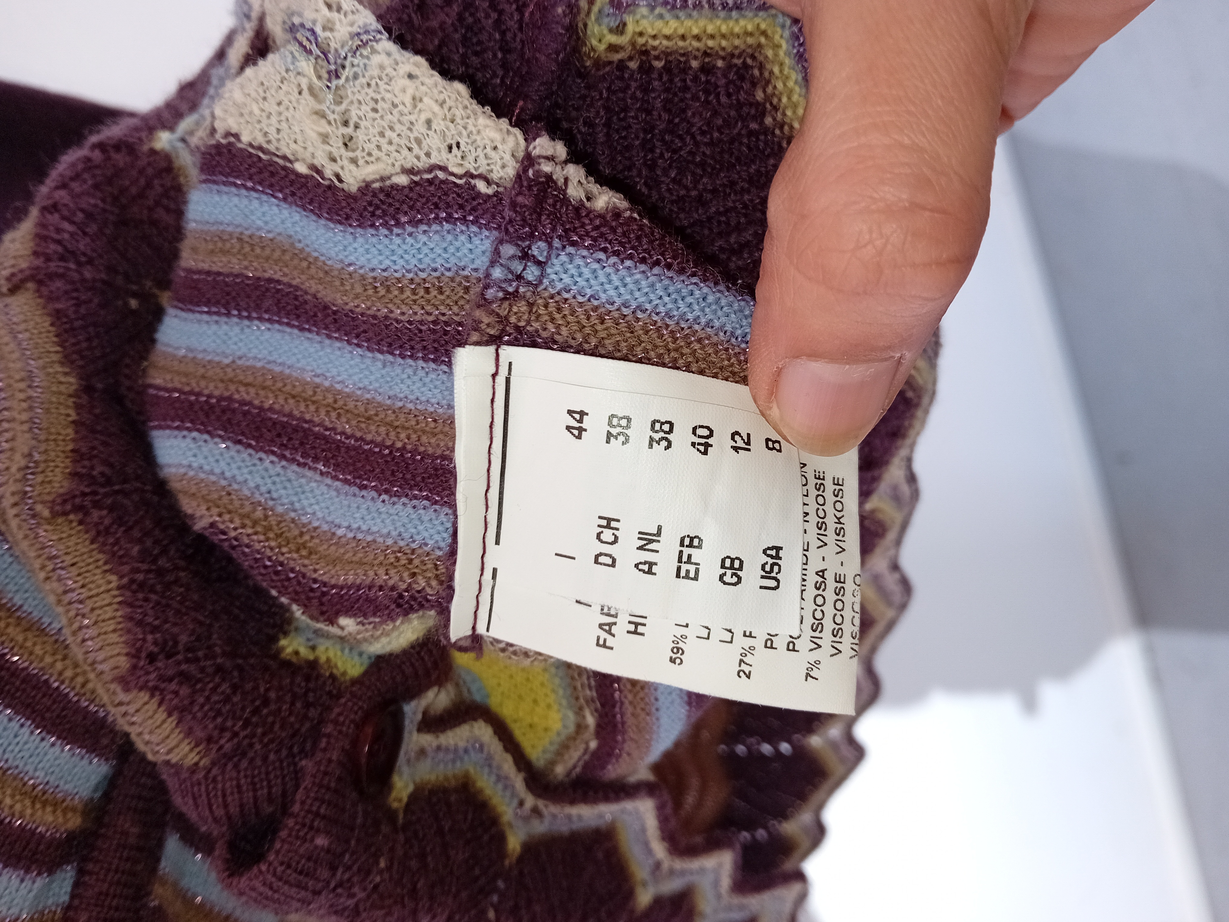 Gilet Missoni Laine Viscose Zig-zag L