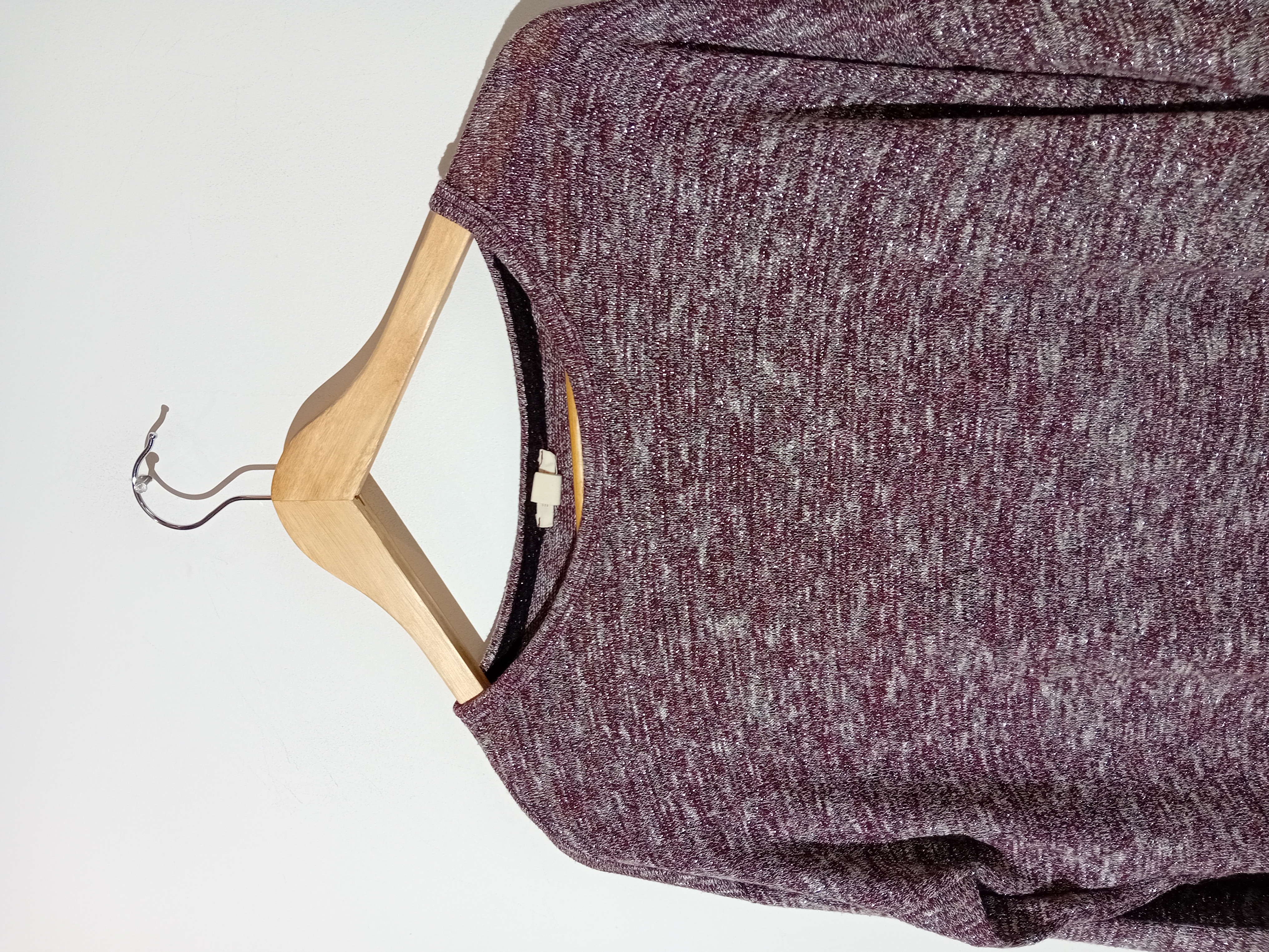 Pull Léger Scintillant Bordeaux Dentelle Esprit