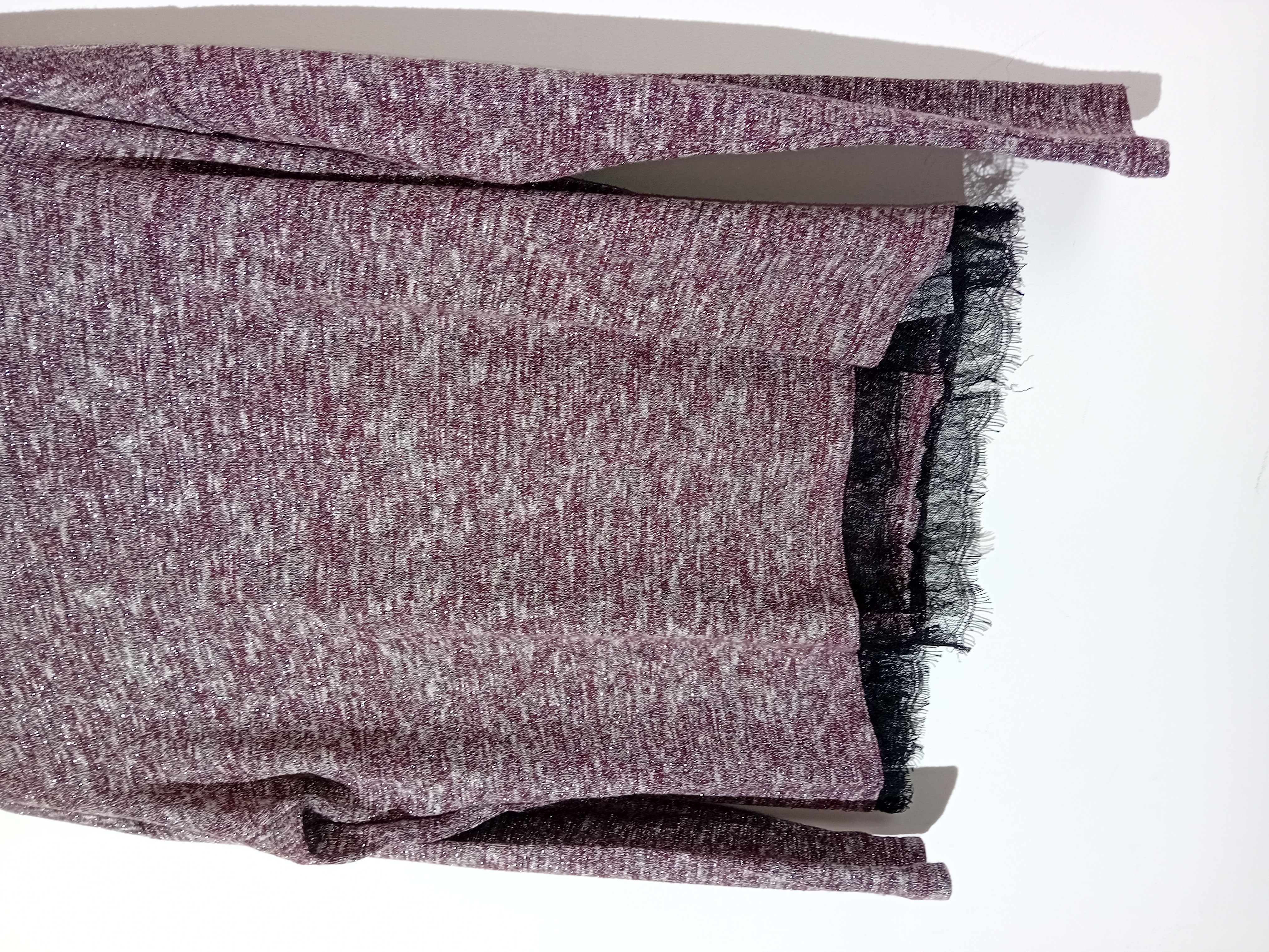 Pull Léger Scintillant Bordeaux Dentelle Esprit