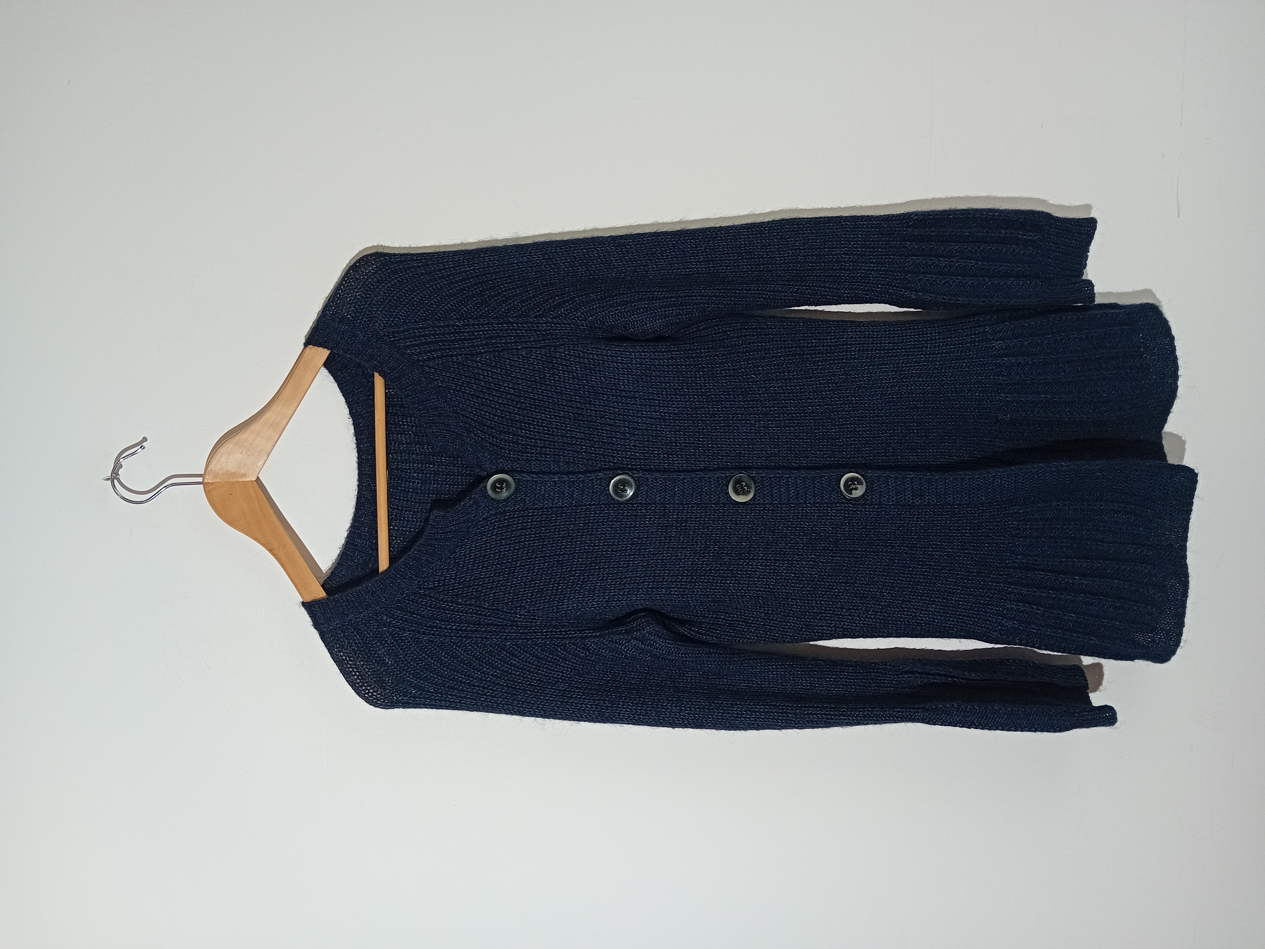 Gilet En Maille Bleue Marine Signe Nature M