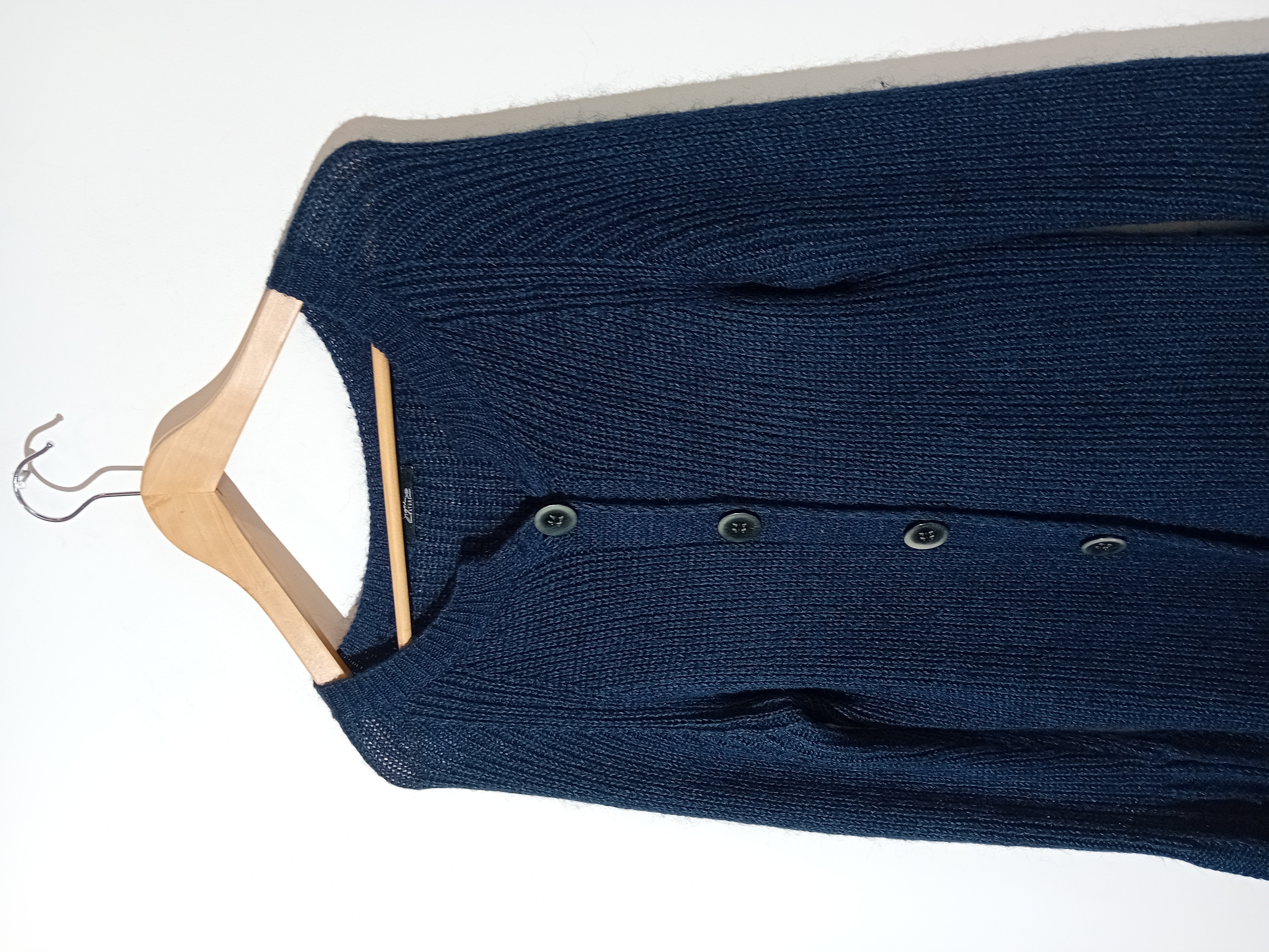 Gilet En Maille Bleue Marine Signe Nature M