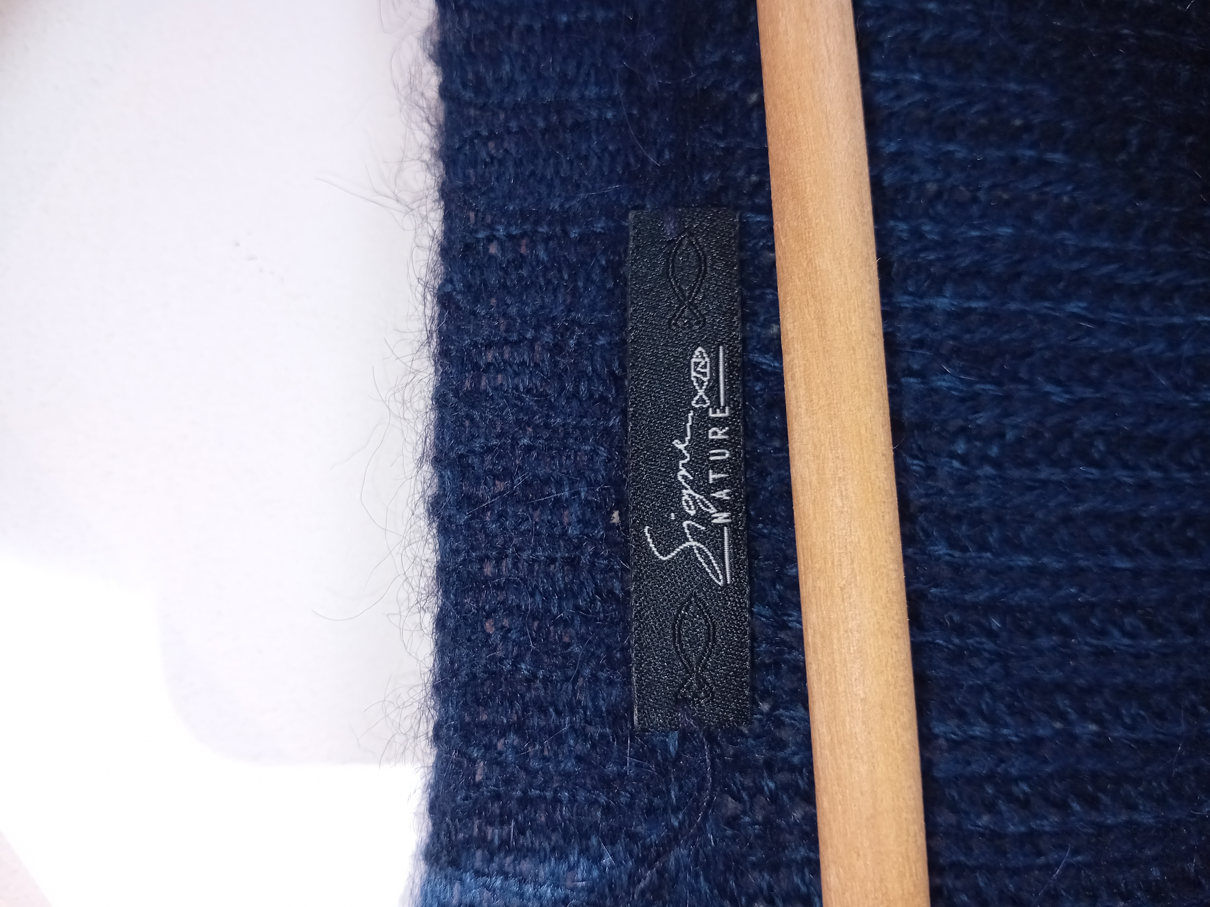 Gilet En Maille Bleue Marine Signe Nature M