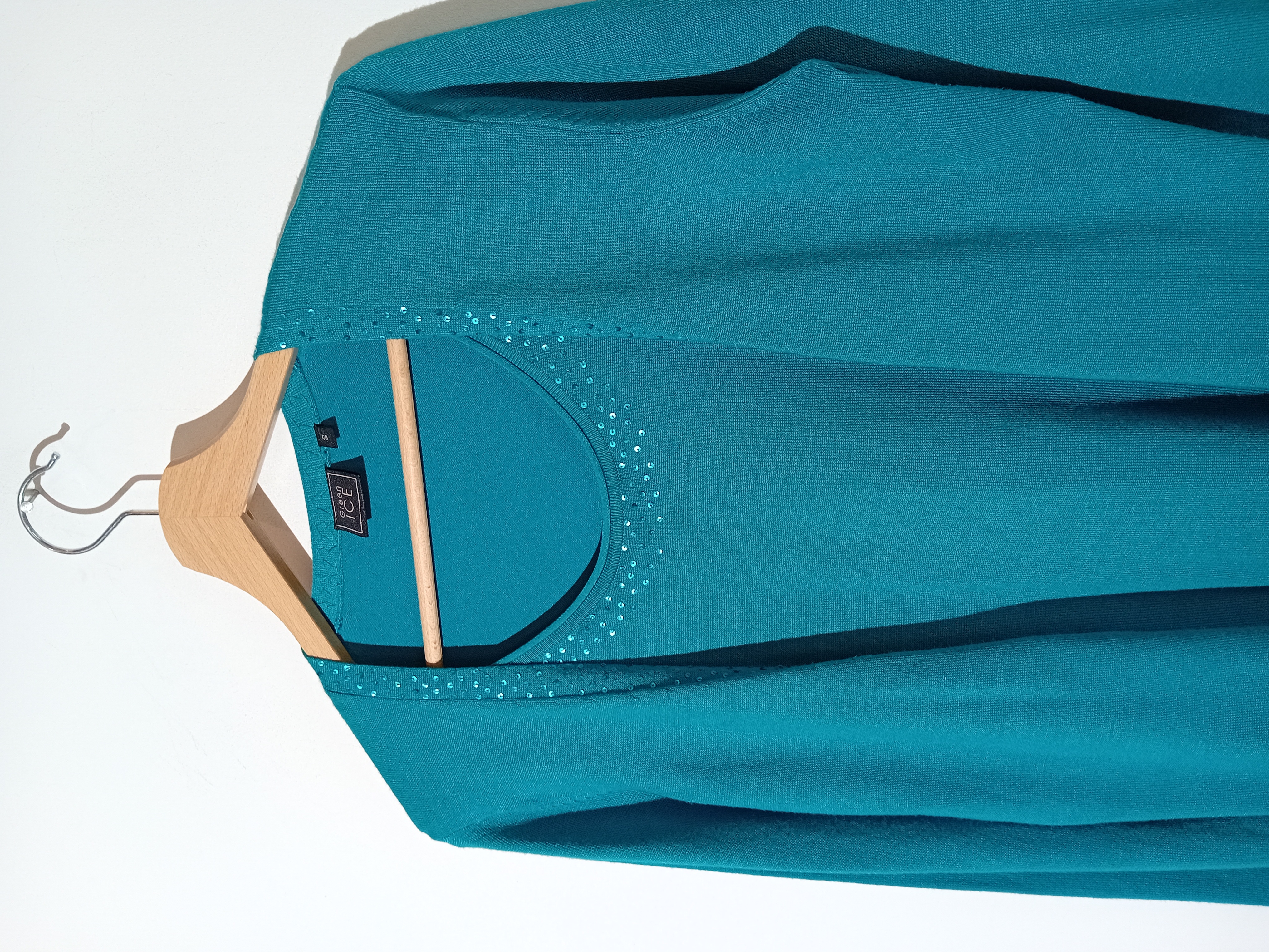 Gilet Top Turquoise Strass