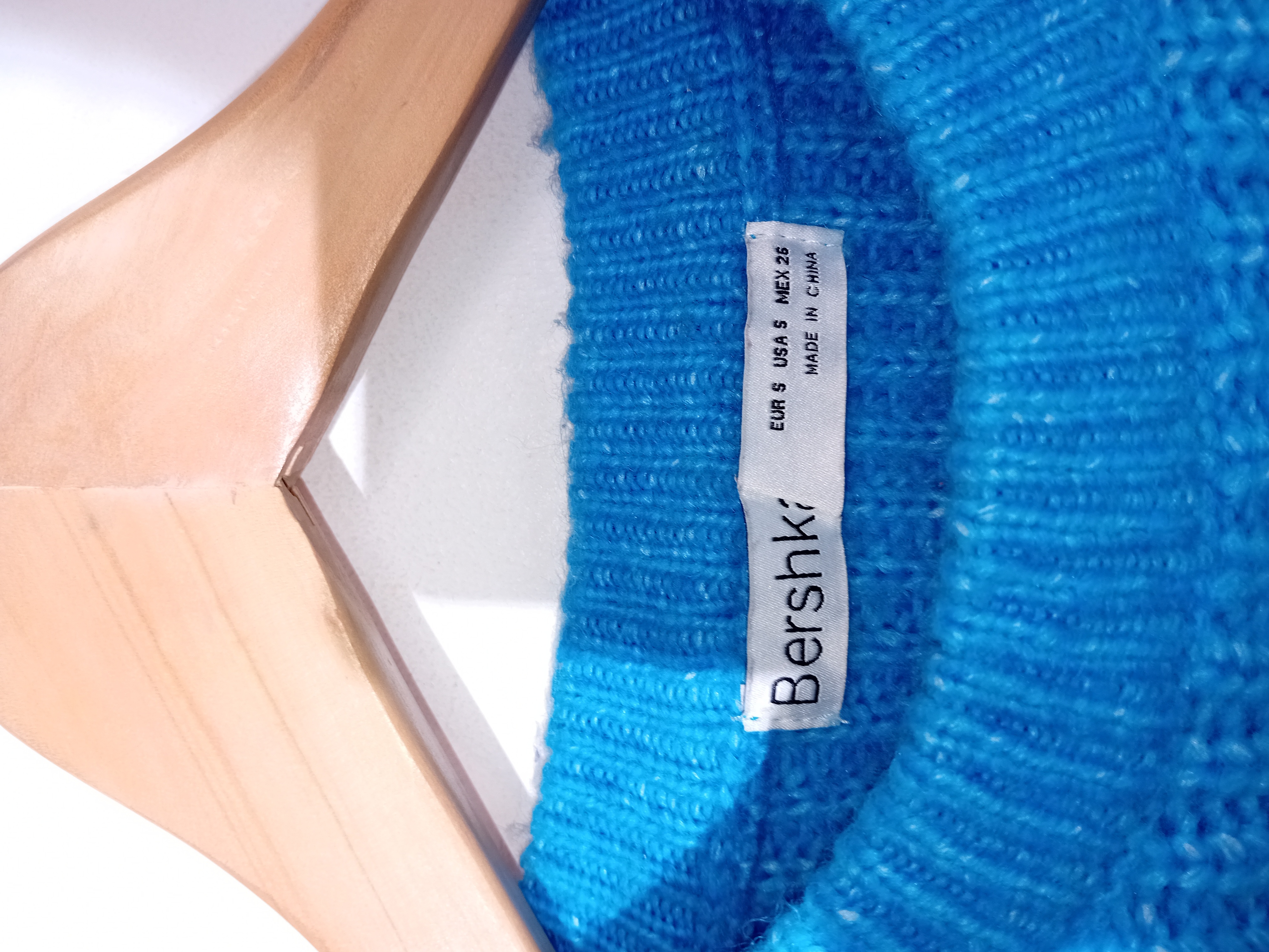 Pull En Maille Bleu Bershka