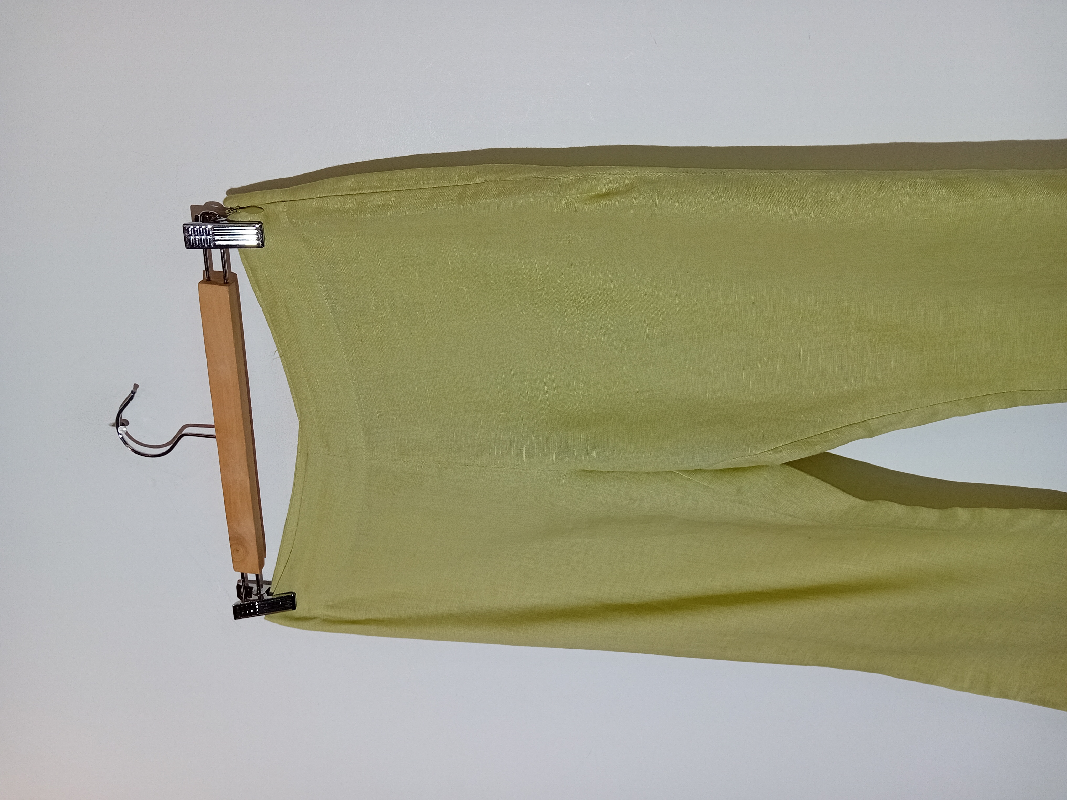Pantalon Large En Lin Vert Promod