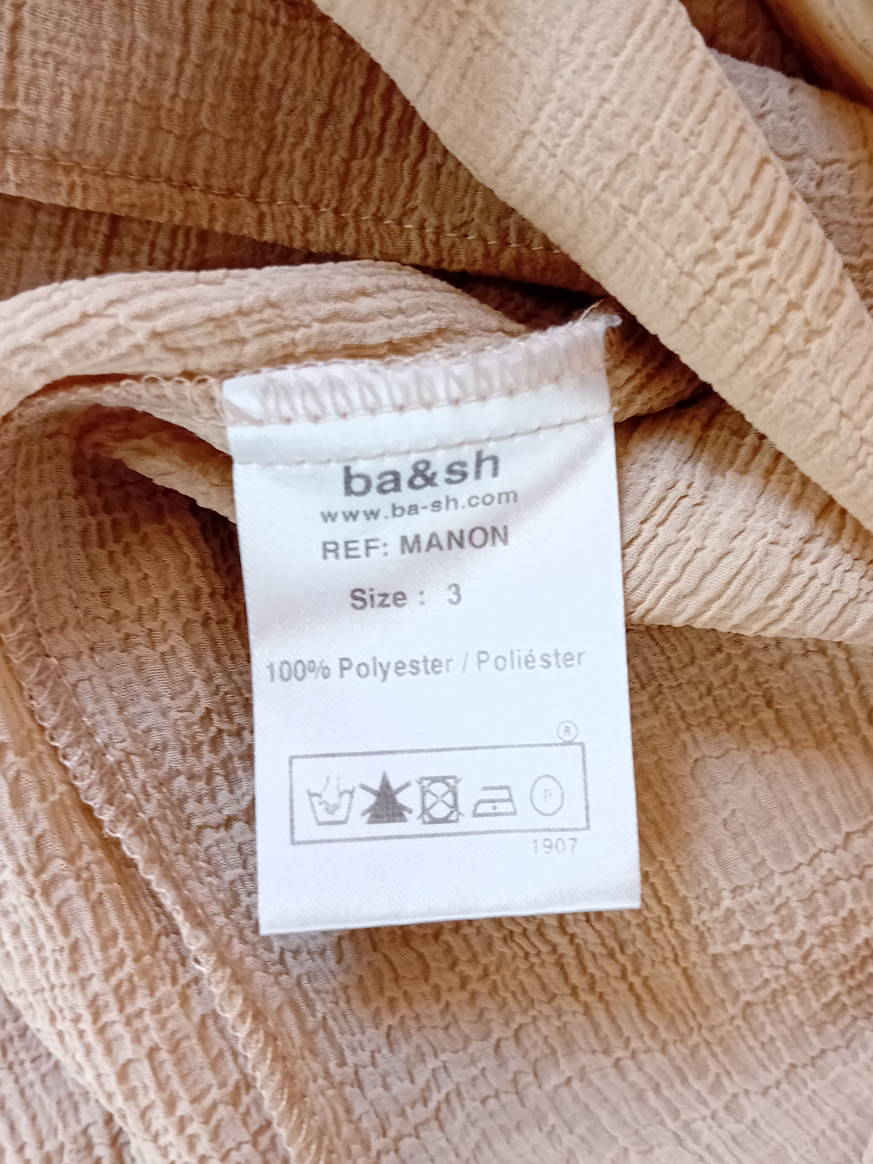 Robe Fluide Plissée Ba&sh Beige L