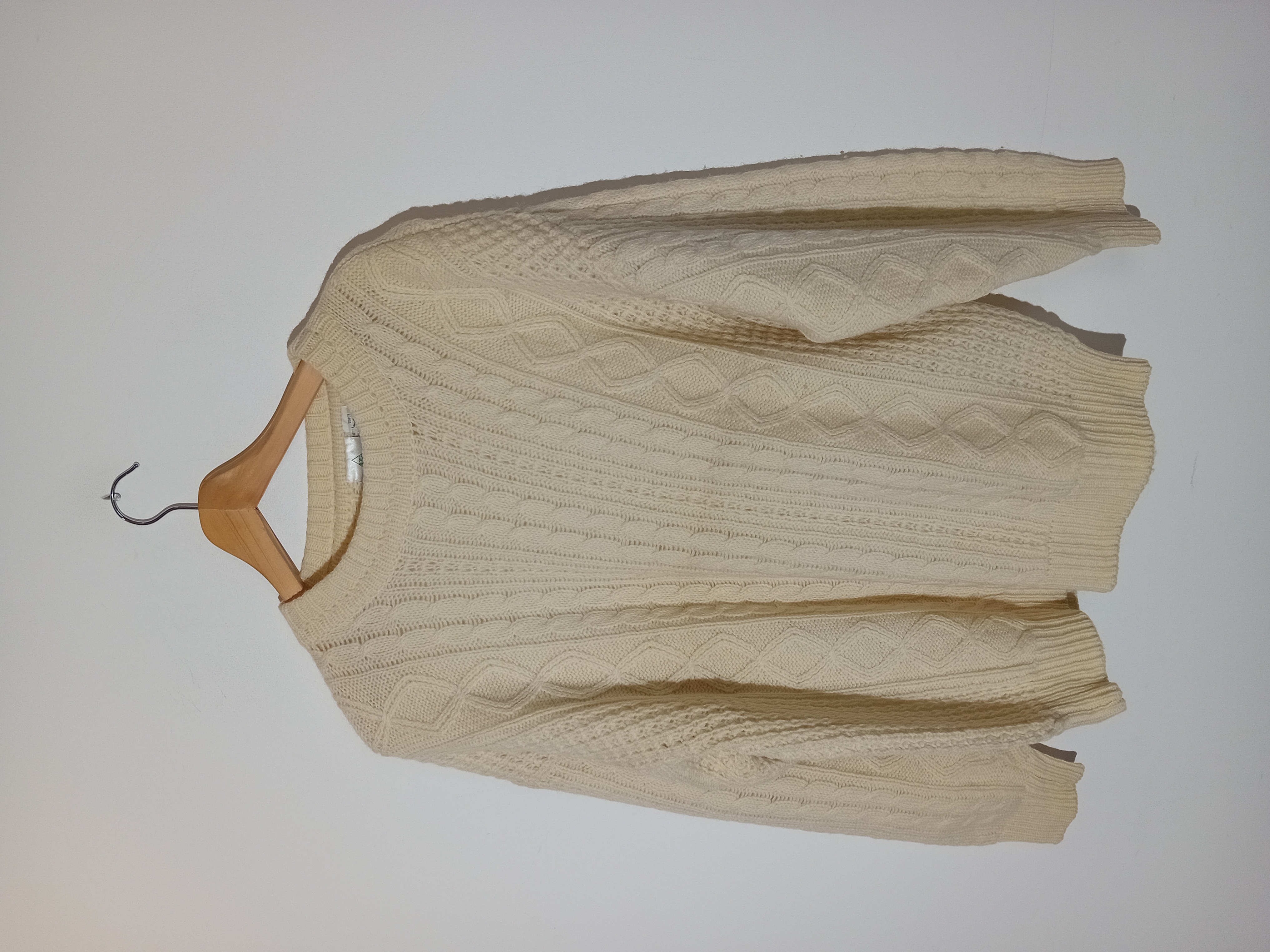 Pull Maille Torsadée Crème New Fast