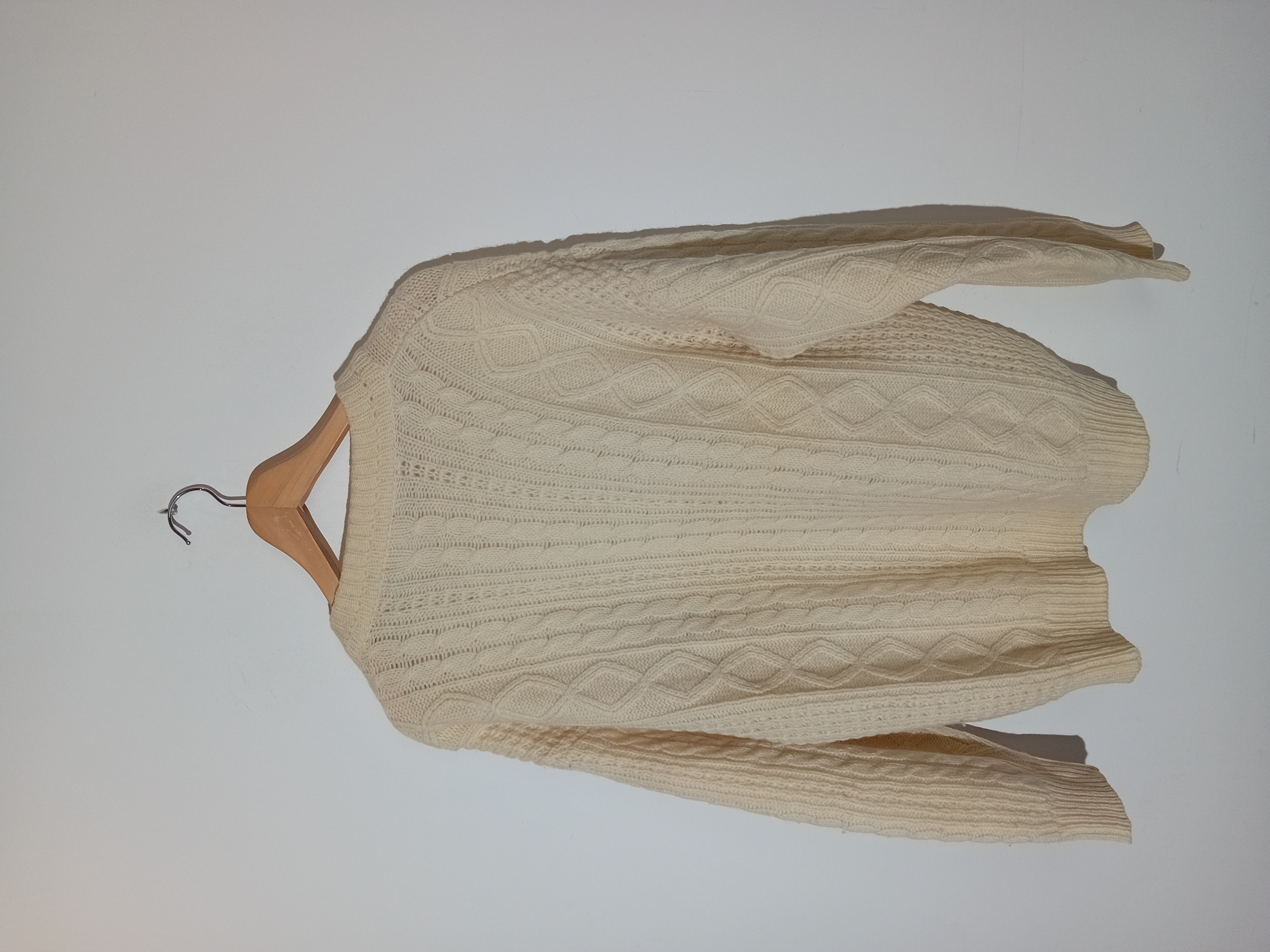 Pull Maille Torsadée Crème New Fast