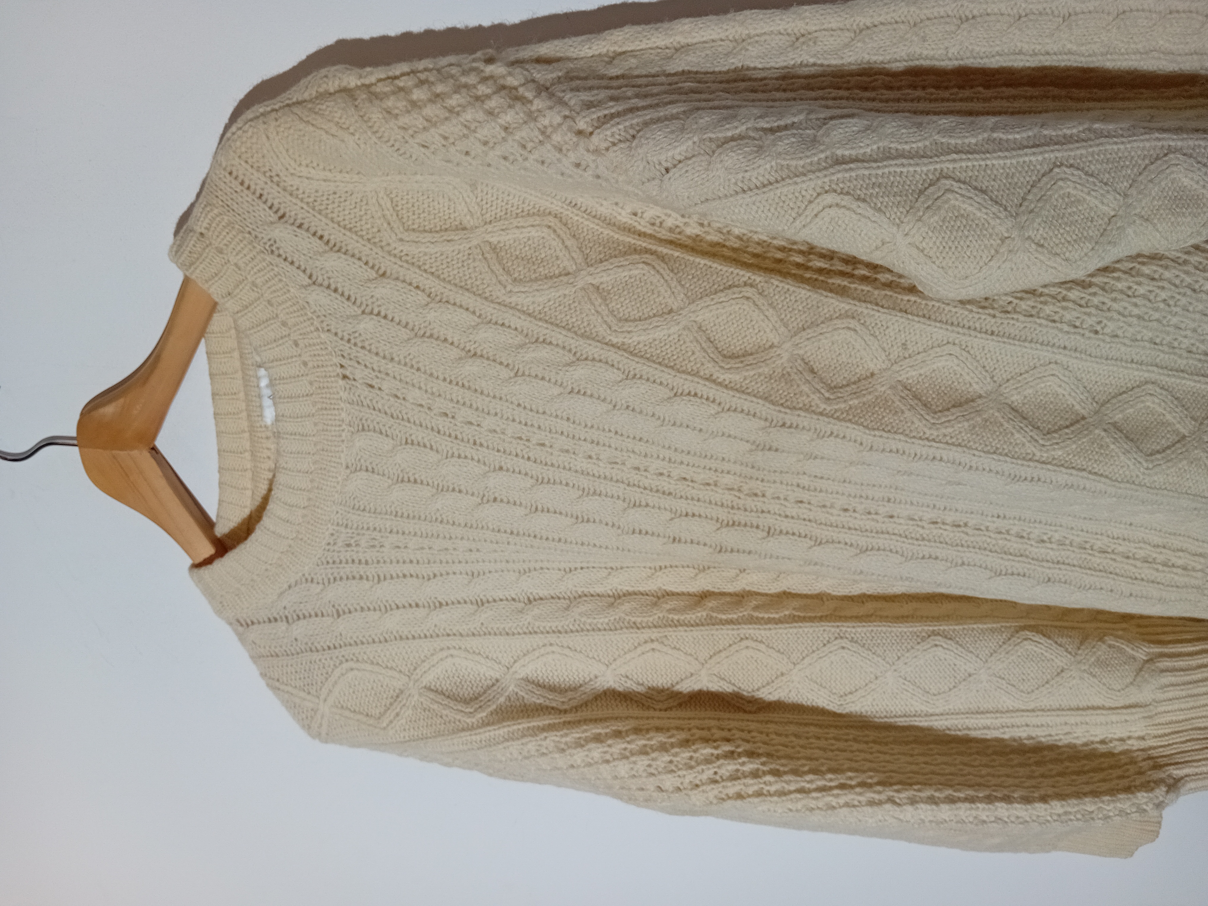 Pull Maille Torsadée Crème New Fast